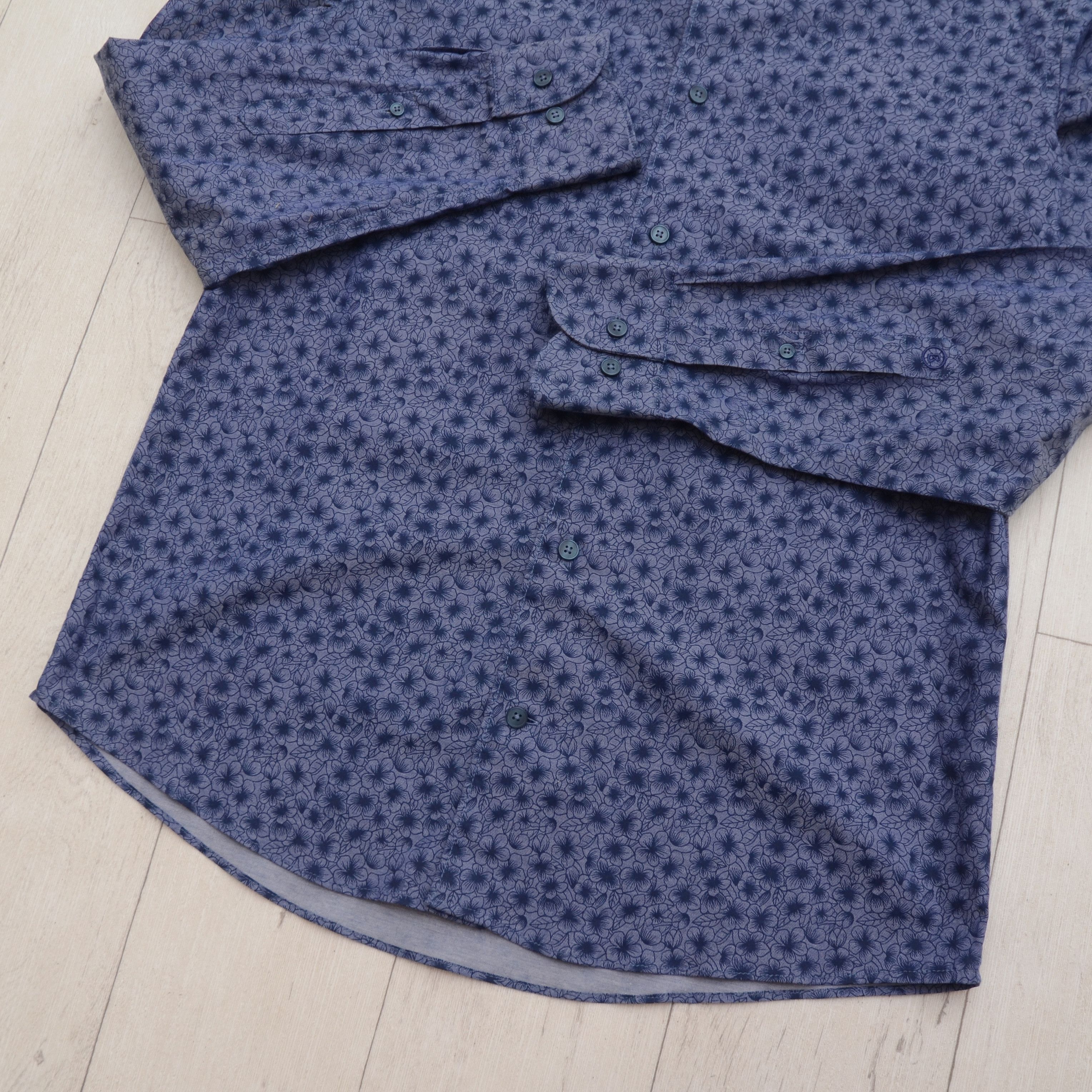 Bogner Bogner Men's Shirt M Long Sleeve Floral Print Blue Casual Size US M / EU 48-50 / 2 - 8 Thumbnail