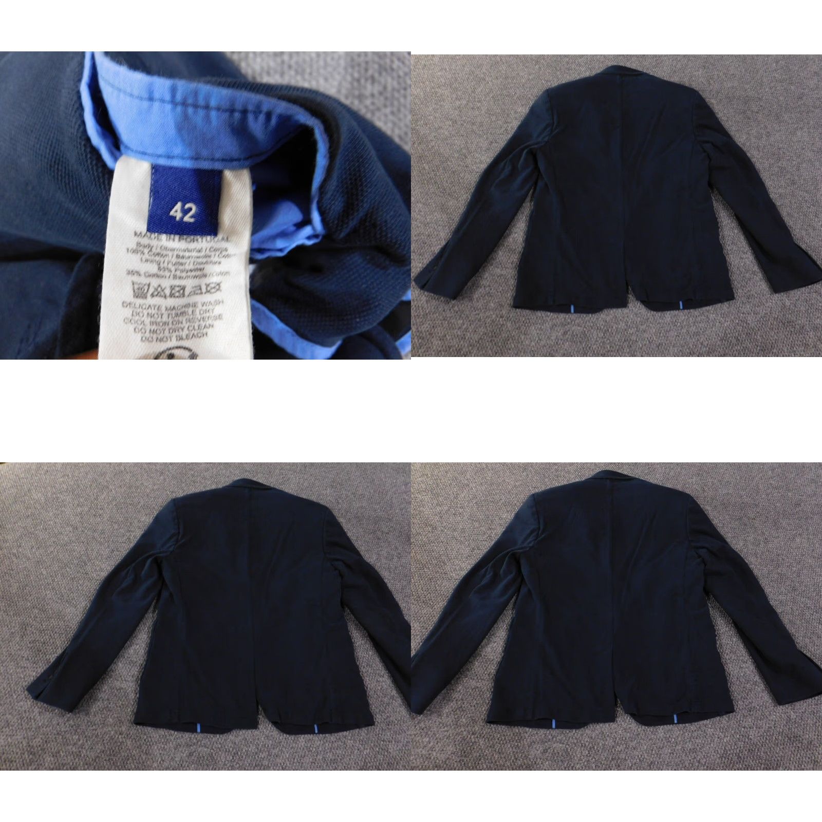 Boden Boden Blazer Jacket 42R Blue Cotton Tweed Business Casual Regular Mens Size 42R - 8 Thumbnail