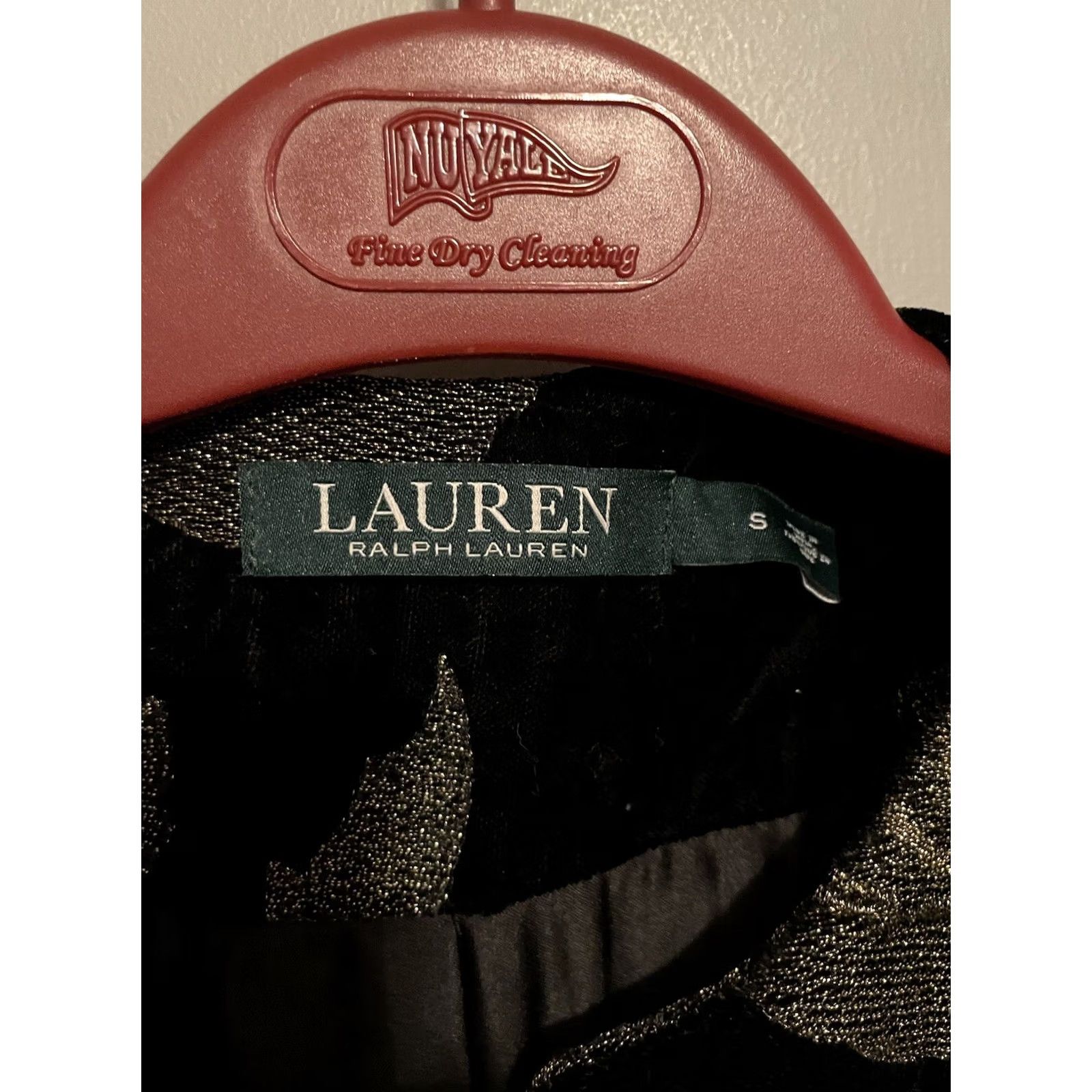 Ralph Lauren VINTAGE LAUREN RALPH LAUREN Velvet Gold Roses Open Jacket Blazer Kimono Women S (F216) Size S / US 4 / IT 40 - 2 Thumbnail