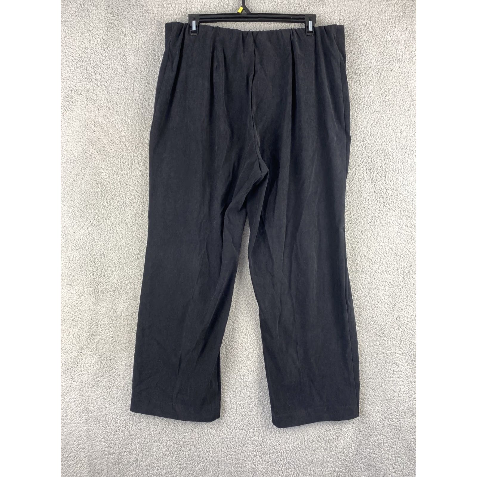 George George Think Slim Dress Pants Womens Flat Front Size 24W Black 42-20 Slimming Flat Front Dress Pants Women Plus Size Straight Leg Office Workwear Size 42" / US 20 - 6 Thumbnail