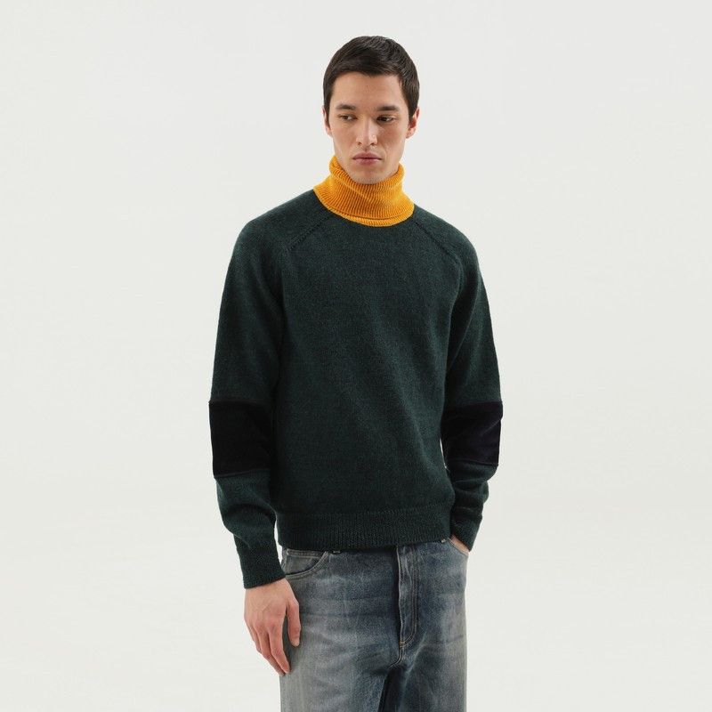1989 STUDIO 1989 Studio Green And Yellow Turtleneck Sweater Size US L / EU 52-54 / 3 - 1 Thumbnail