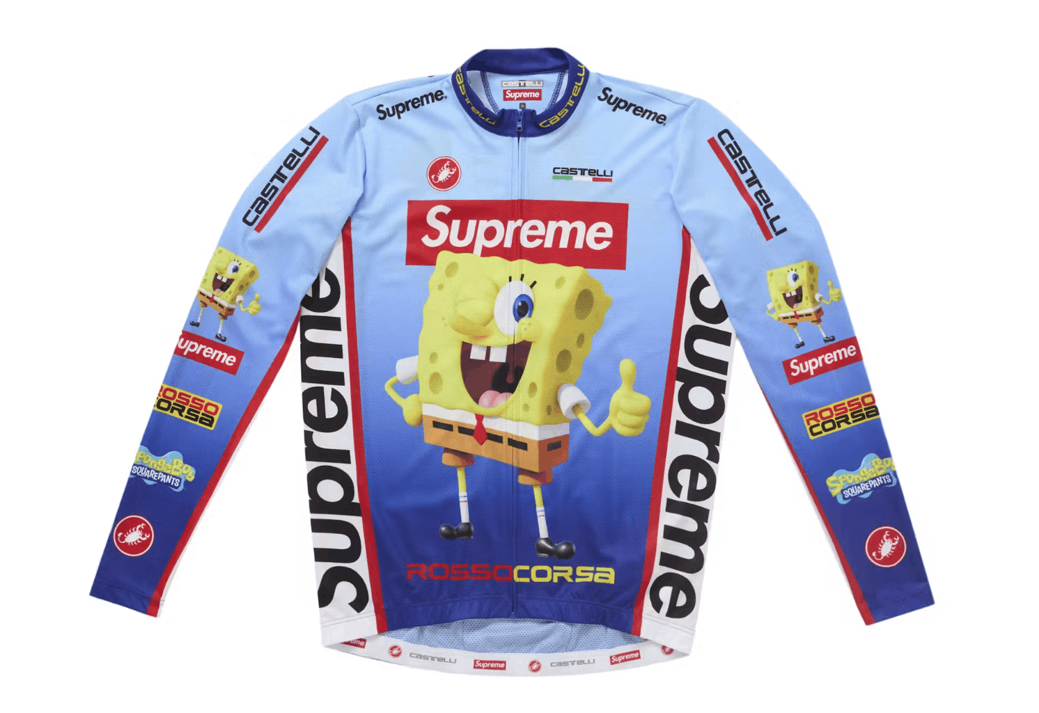 Supreme Supreme SpongeBob SquarePants Castelli L/S Cycling Blue M Size US M / EU 48-50 / 2 - 1 Thumbnail