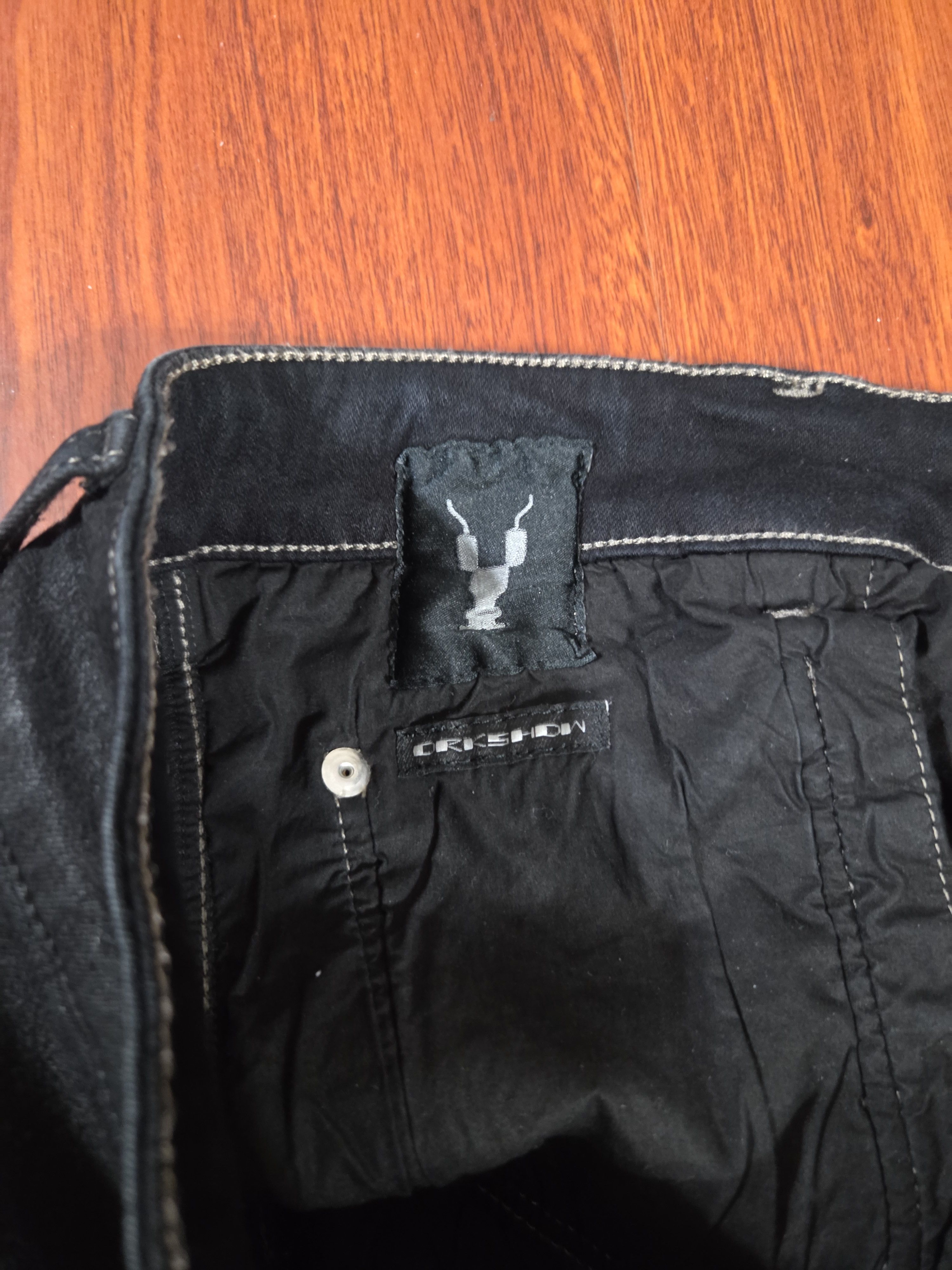 Rick Owens Drkshdw Rick Owens DRKSHDW Nagakin Moto Biker Skinny Wax Jeans Size US 30 / EU 46 - 4 Thumbnail