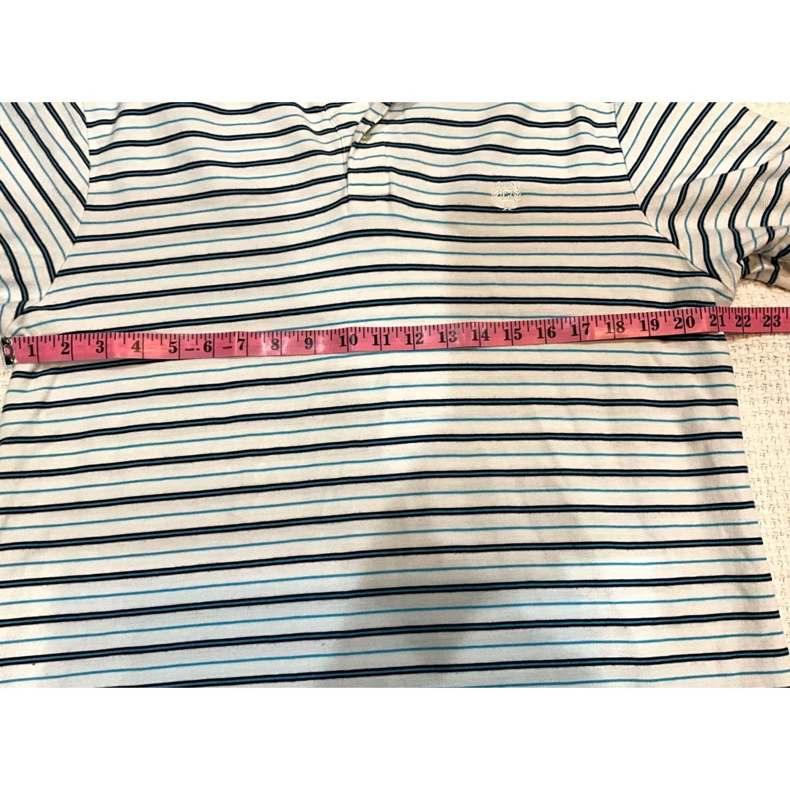 Chaps VINTAGE CHAPS RALPH LAUREN MENS POLO XL Blue Striped Short Sleeve Collared Logo Polo Golf Mens XL Size US XL / EU 56 / 4 - 6 Thumbnail