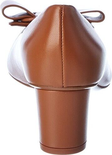 Salvatore Ferragamo o1s1rm0724 Leather Viva Pumps in Brown Size US 7.5 / IT 37.5 - 3 Thumbnail