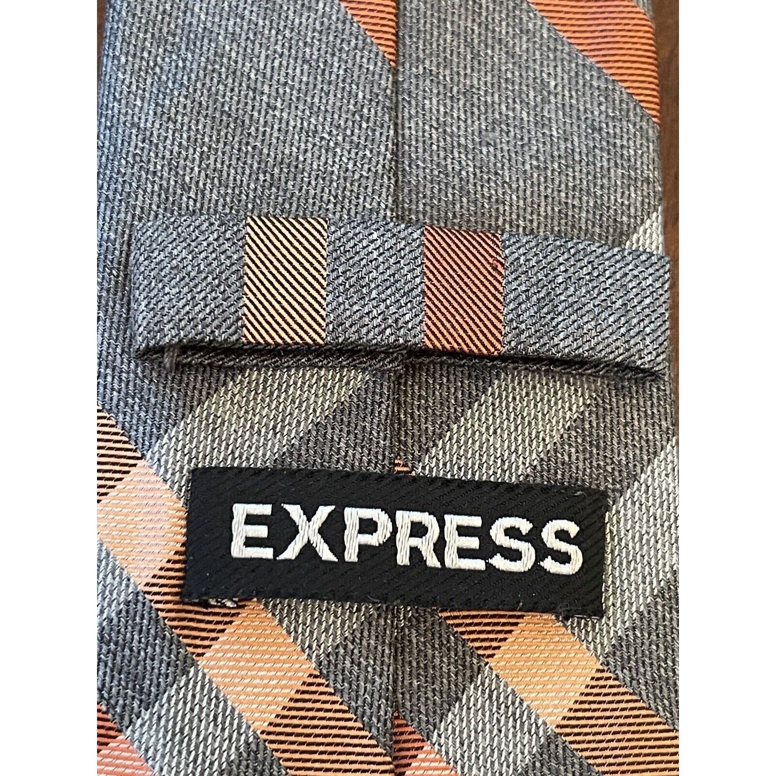 Express Express Gray Orange 69% Silk 31% Viscose Made In China Size ONE SIZE - 8 Thumbnail