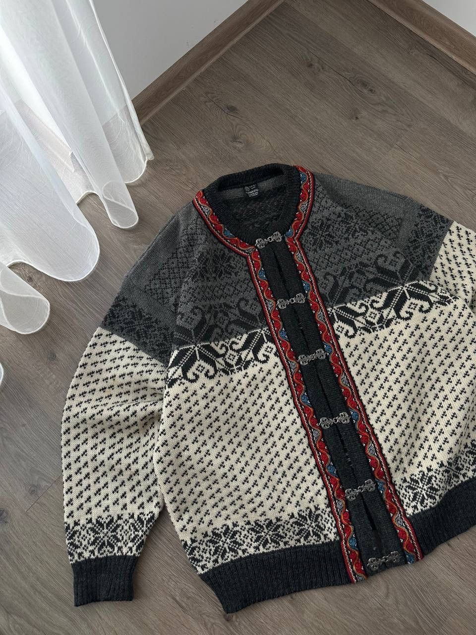 Dale Of Norway × Vintage Vintage Nordman Land 80’s Wool Cardigan Claps Sweater Size US L / EU 52-54 / 3 - 7 Thumbnail