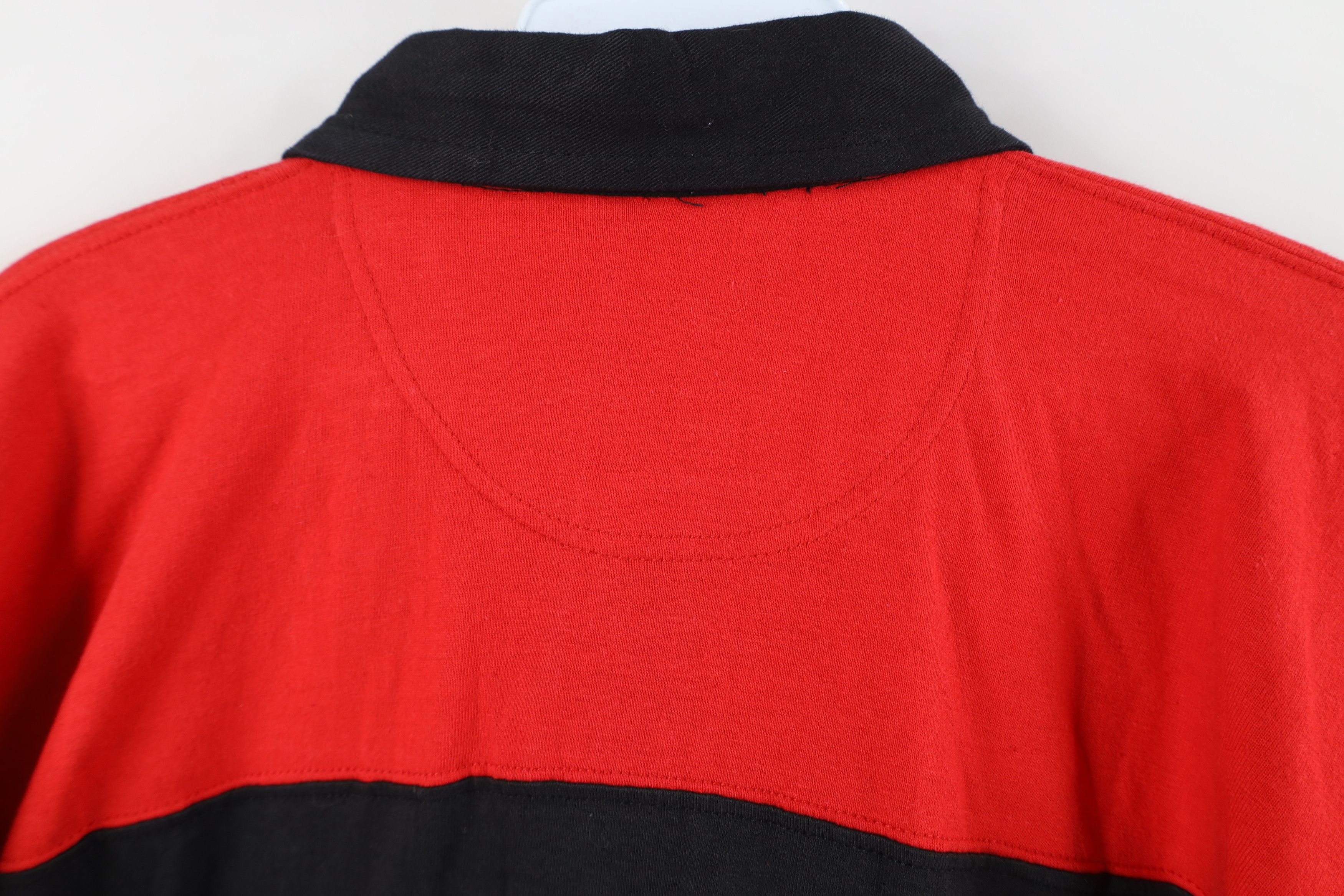 Vintage Vintage 90s Chicago Bulls Basketball Rugby Polo Shirt Cotton Size US L / EU 52-54 / 3 - 10 Thumbnail