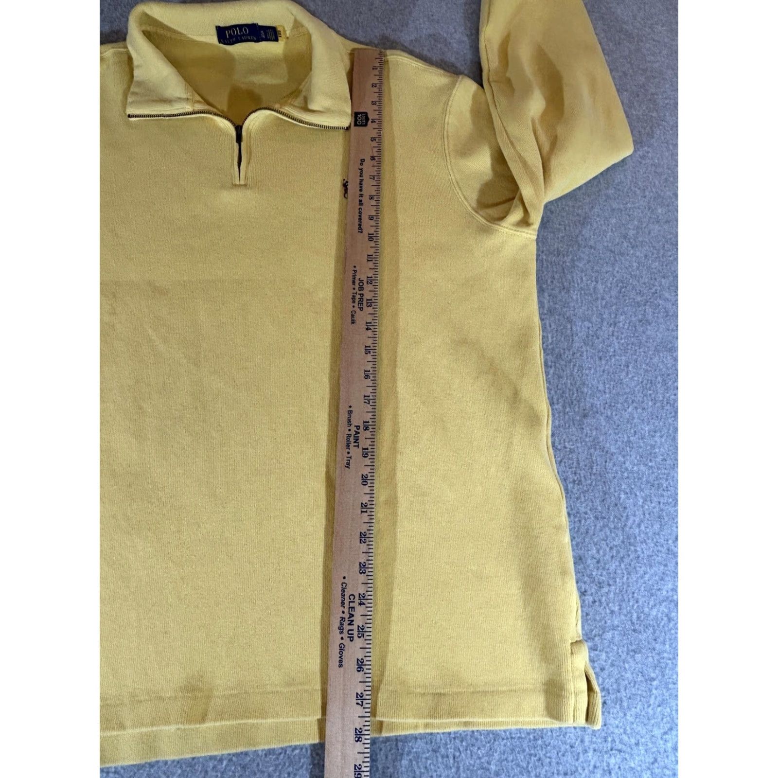 Polo Ralph Lauren Polo Ralph Lauren Sweater Mens XL Yellow 1/4 Zip Pullover Knit Cotton Preppy Casual Size US XL / EU 56 / 4 - 5 Thumbnail