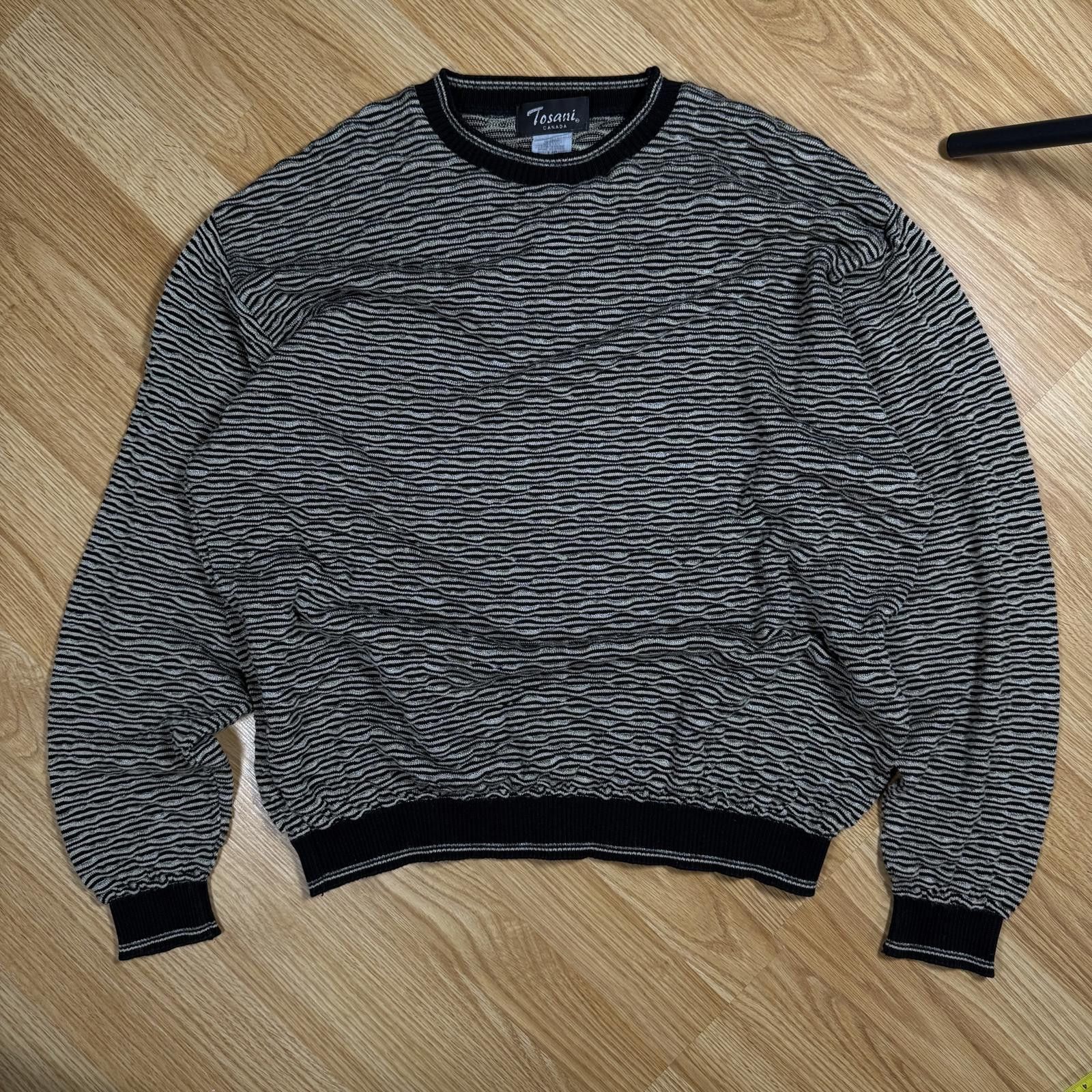 Other Tosani Canada Textured Knit Sweater Made in Canada Men’s L Size US L / EU 52-54 / 3 - 3 Thumbnail