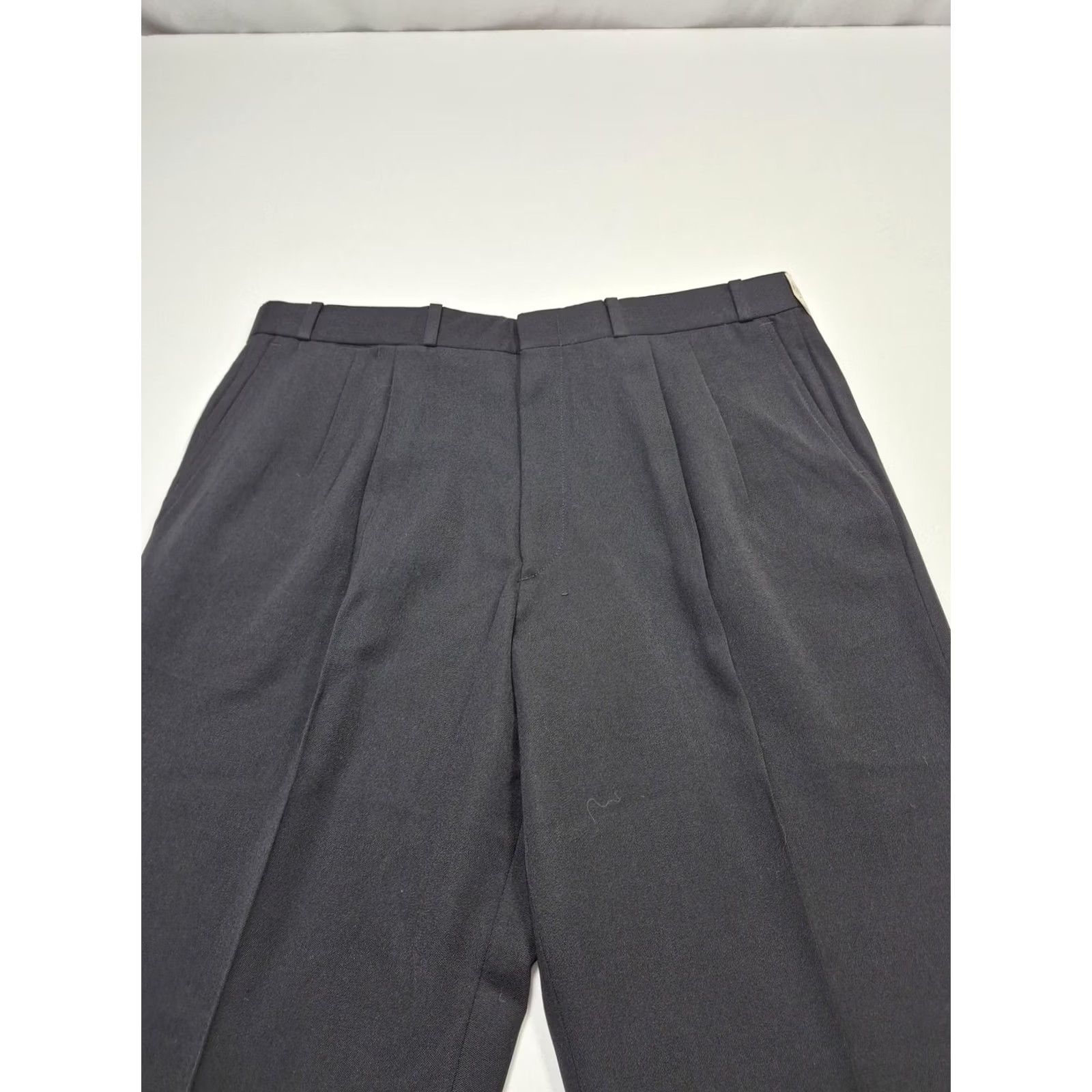 Vintage VINTAGE Jaymar Dress Pants Mens 38x36 Black Wool Blend Pleated Straight Unhemmed NWT Size US 38 / EU 54 - 2 Thumbnail