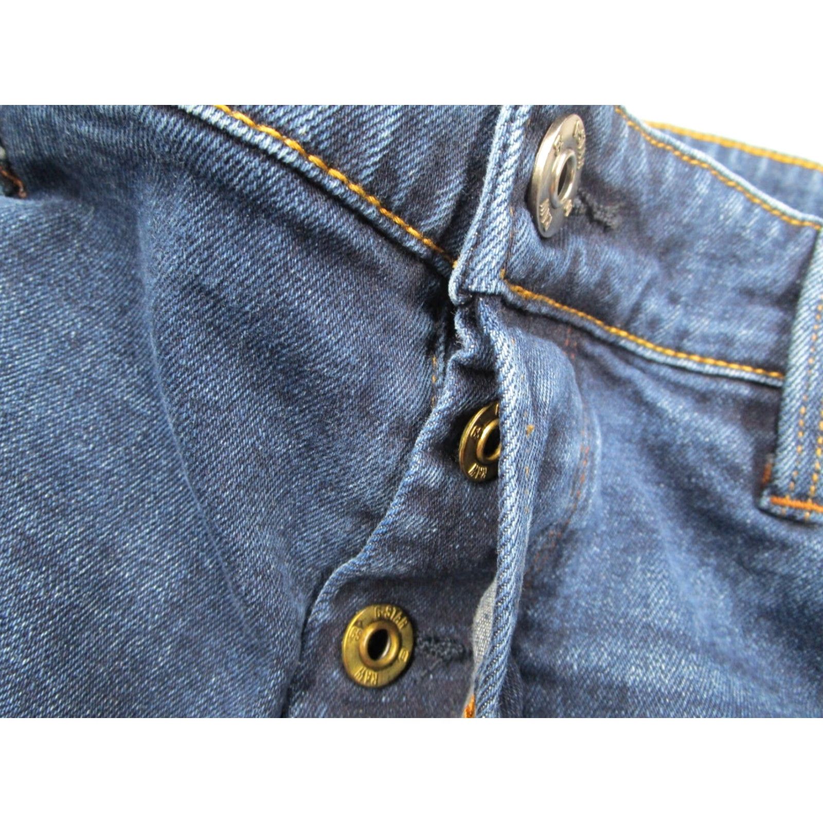 G-Star G-Star RAW 3301 Jeans Mens 38x32 Straight Denim Button Fly 5-Pocket Blue City Hipster Motorcycle Mens Size US 38 / EU 54 - 6 Thumbnail