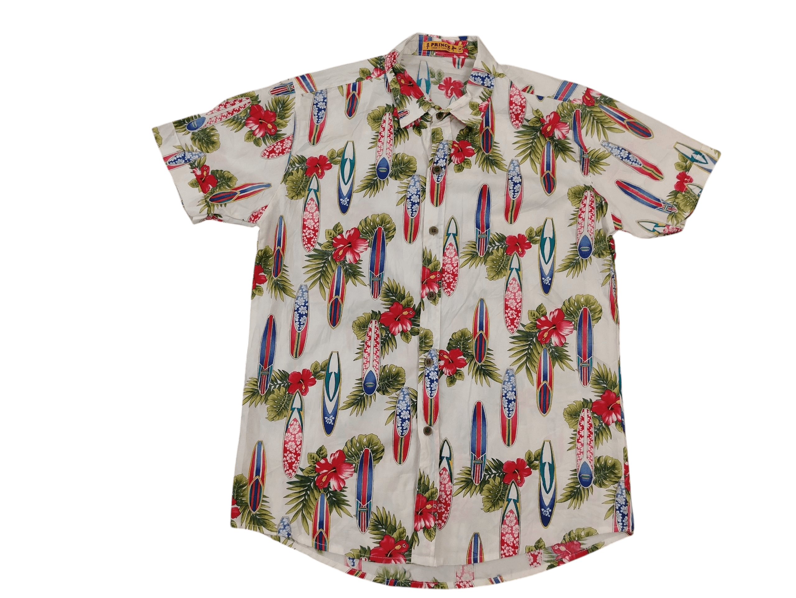 Prince Hawaiian shirt surfboard and hibiscus flower Size US M / EU 48-50 / 2 - 1 Thumbnail