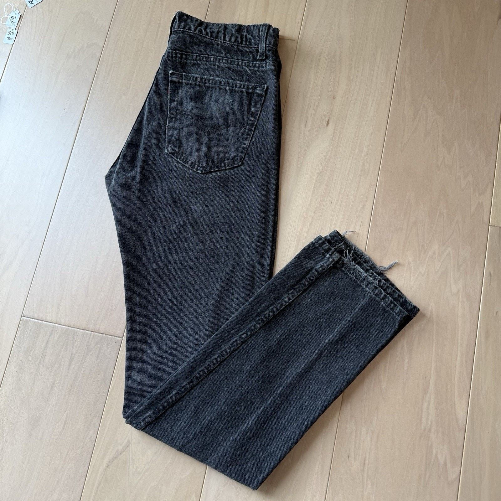 Levi's × Vintage Vintage Levis 505 Jeans 32 Black 90s Workwear Light Wash Size US 32 / EU 48 - 10 Thumbnail