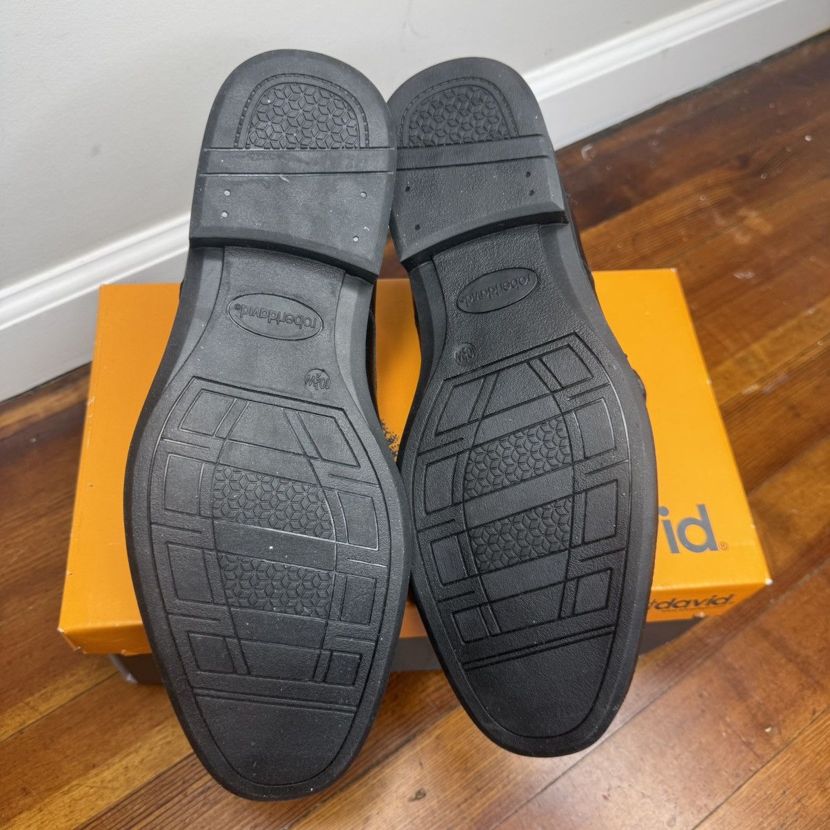 Other Robert David Men's Black Cap-Toe Derby Oxfords Size US 10.5 / IT 40.5 - 7 Thumbnail
