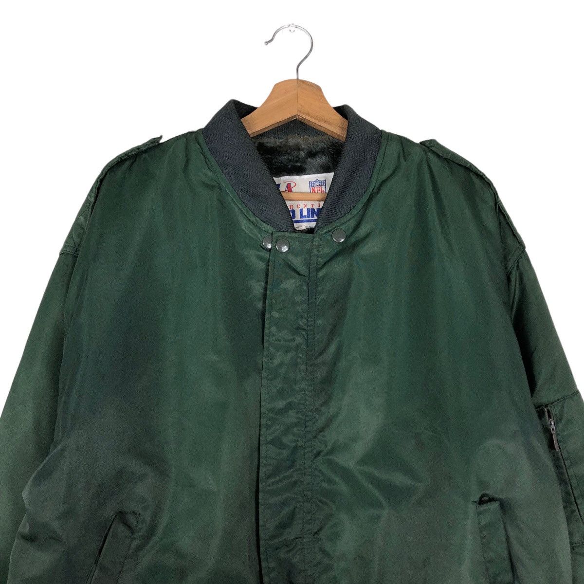 NFL 🔥Vintage Bomber Jacket NFL Authentic Pro Line Shearling Size US XL / EU 56 / 4 - 3 Thumbnail