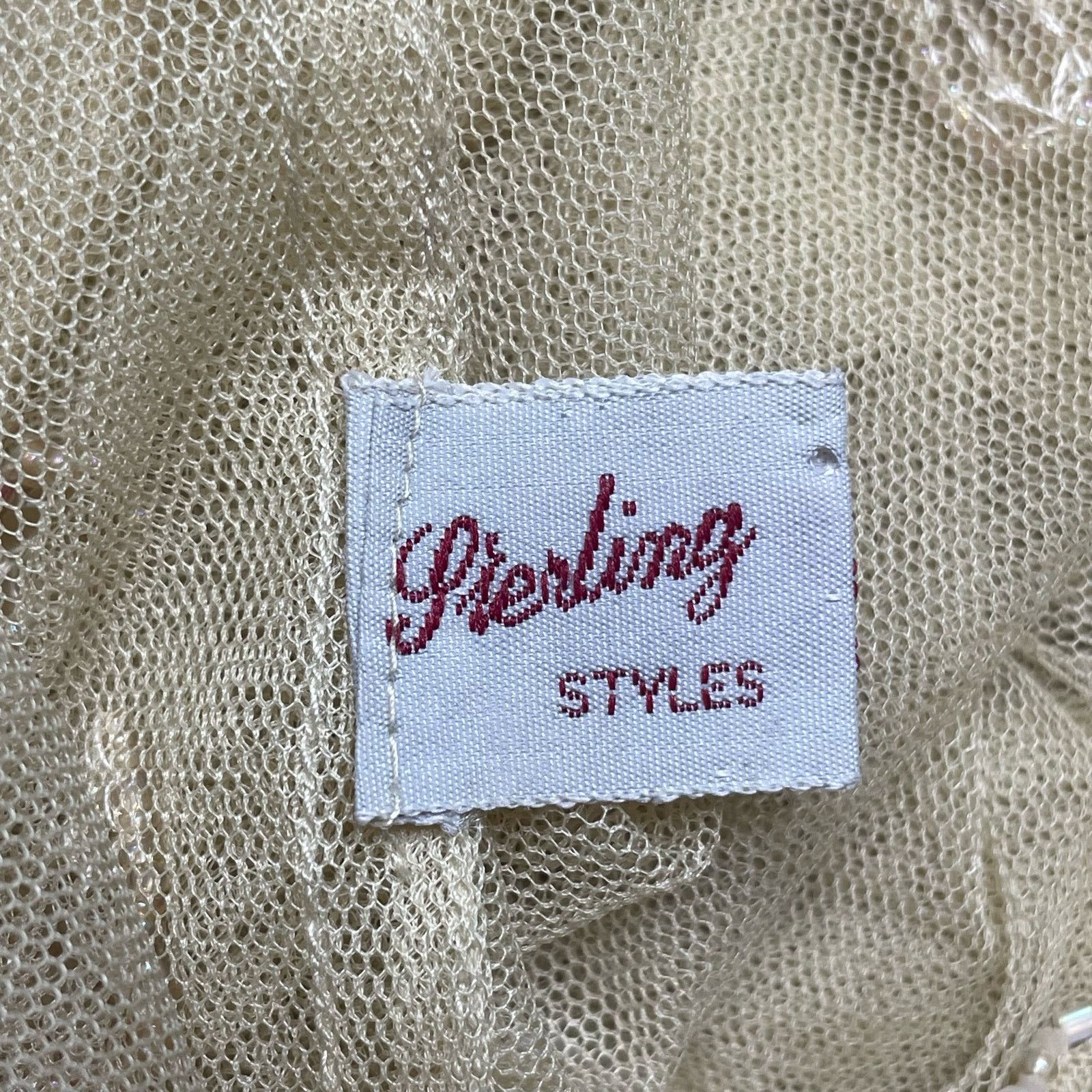 Vintage Vintage Sterling Styles Sheer Mesh Beaded Top Size XL / US 12-14 / IT 48-50 - 2 Thumbnail