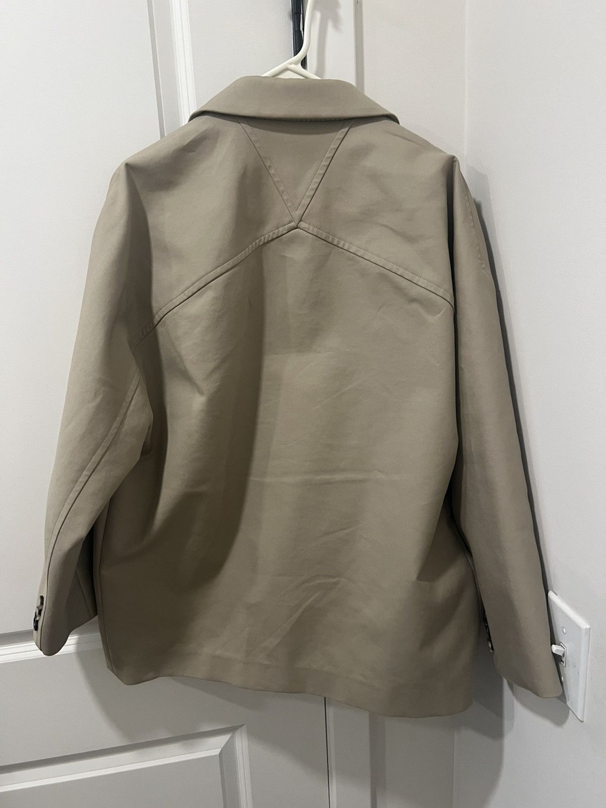 Bottega Veneta Bottega Veneta Cropped Khaki Double Breasted Blazer Size 40S - 5 Thumbnail