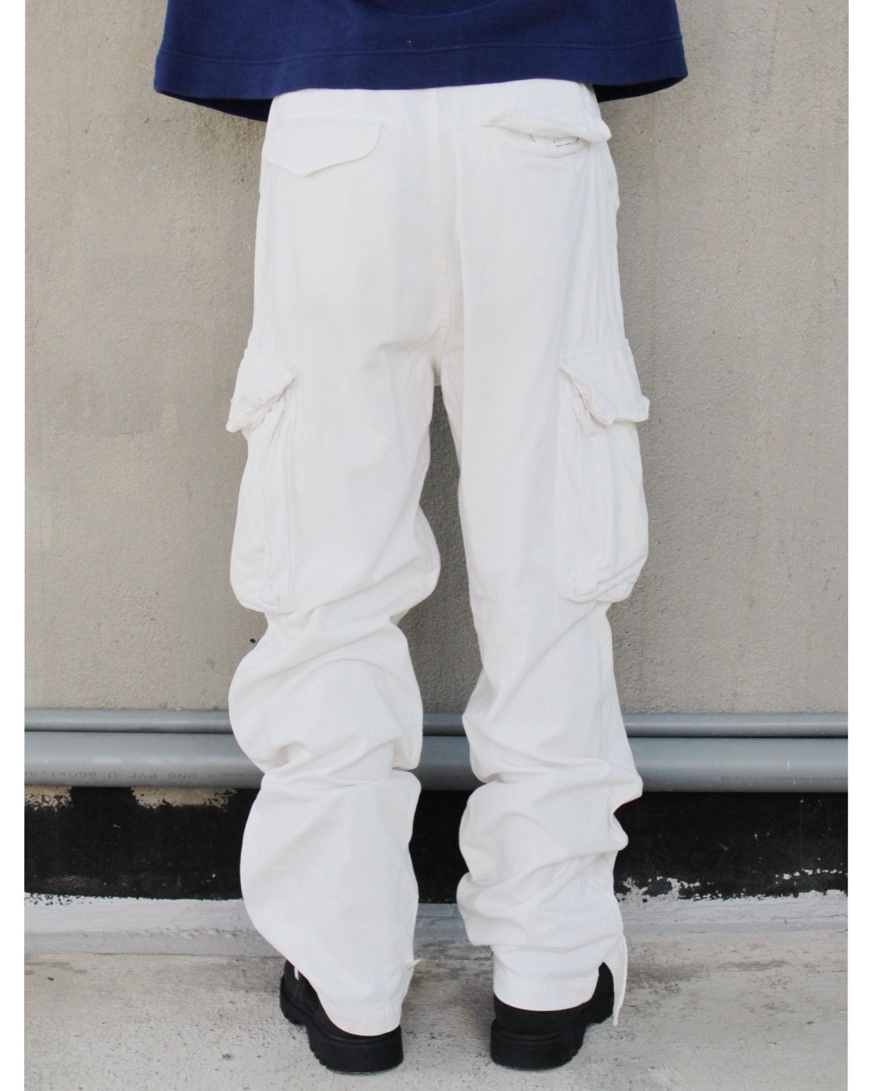 Japanese Brand × Johnbull × Vintage 2000S JOHNBULL HEAVY WHITE UTILITY CARGO PANTS Size US 30 / EU 46 - 3 Thumbnail