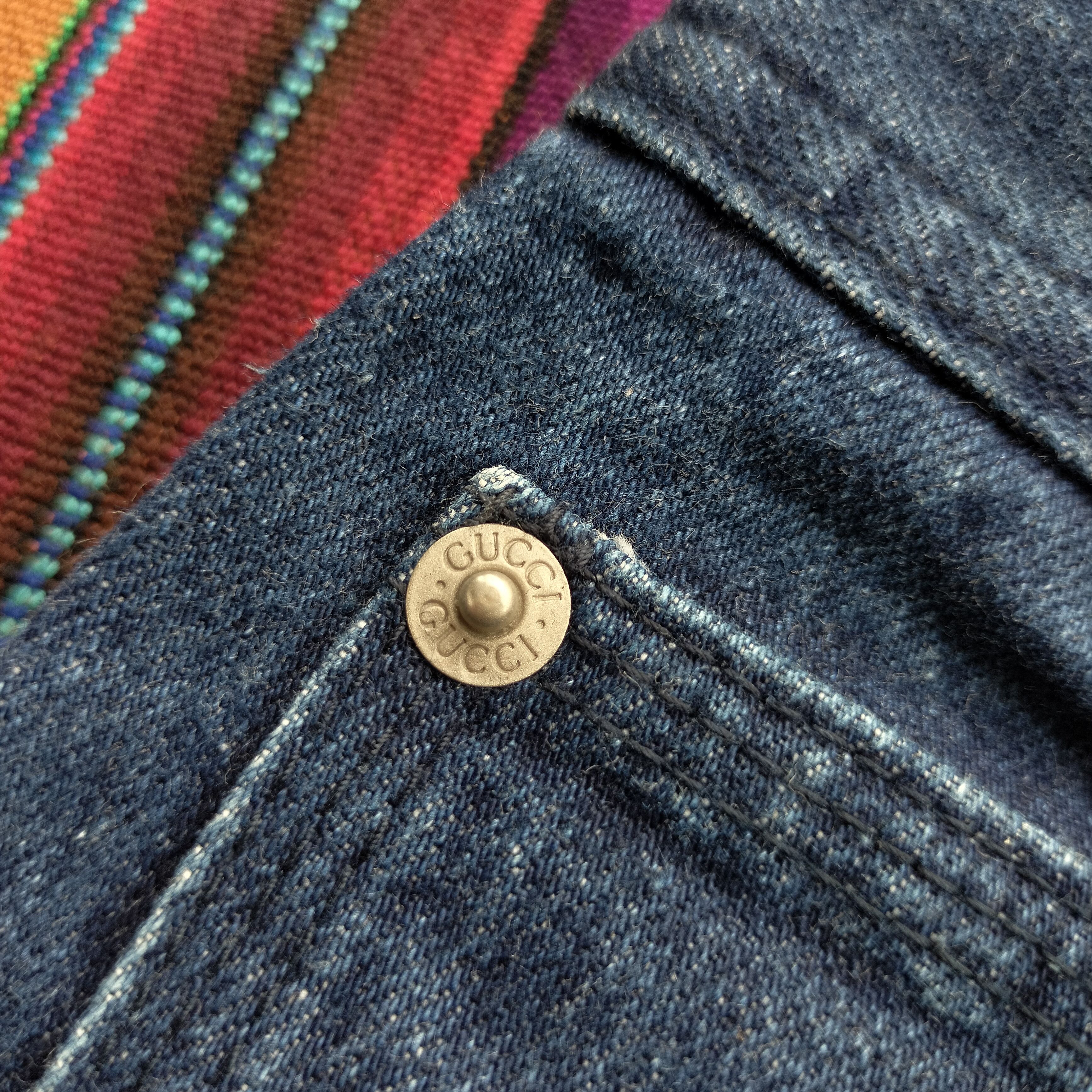 Gucci Gucci Tom ford era embrodery logo back pocket denim Size 26" / US 2 / IT 38 - 5 Thumbnail