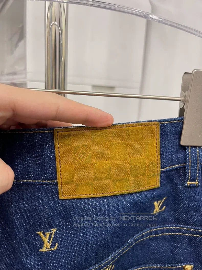 Louis Vuitton Louis Vuitton SS24 New Fei-Dong Co-branded Gold Silk Logo Size US 30 / EU 46 - 4 Thumbnail