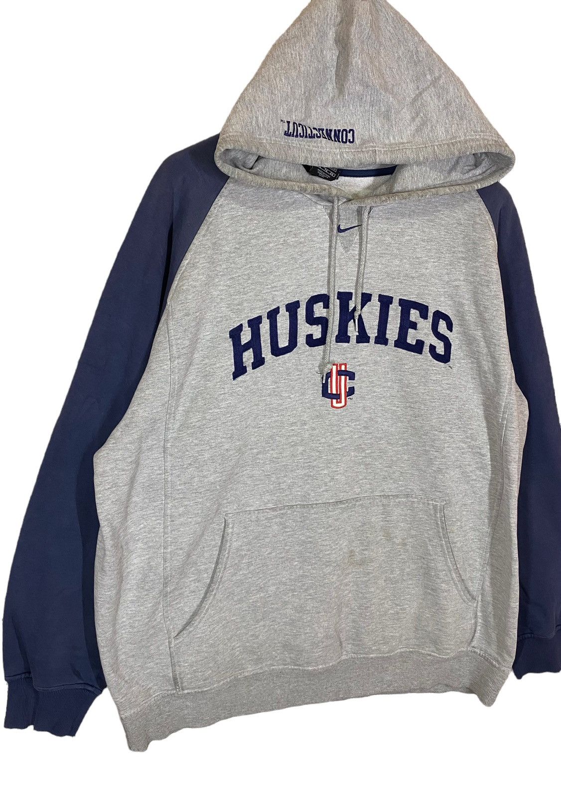Vintage ‼️VINTAGE HUSKIES NIKE CENTRE LOGO HOODIE sun faded‼️ Size US XL / EU 56 / 4 - 2 Thumbnail