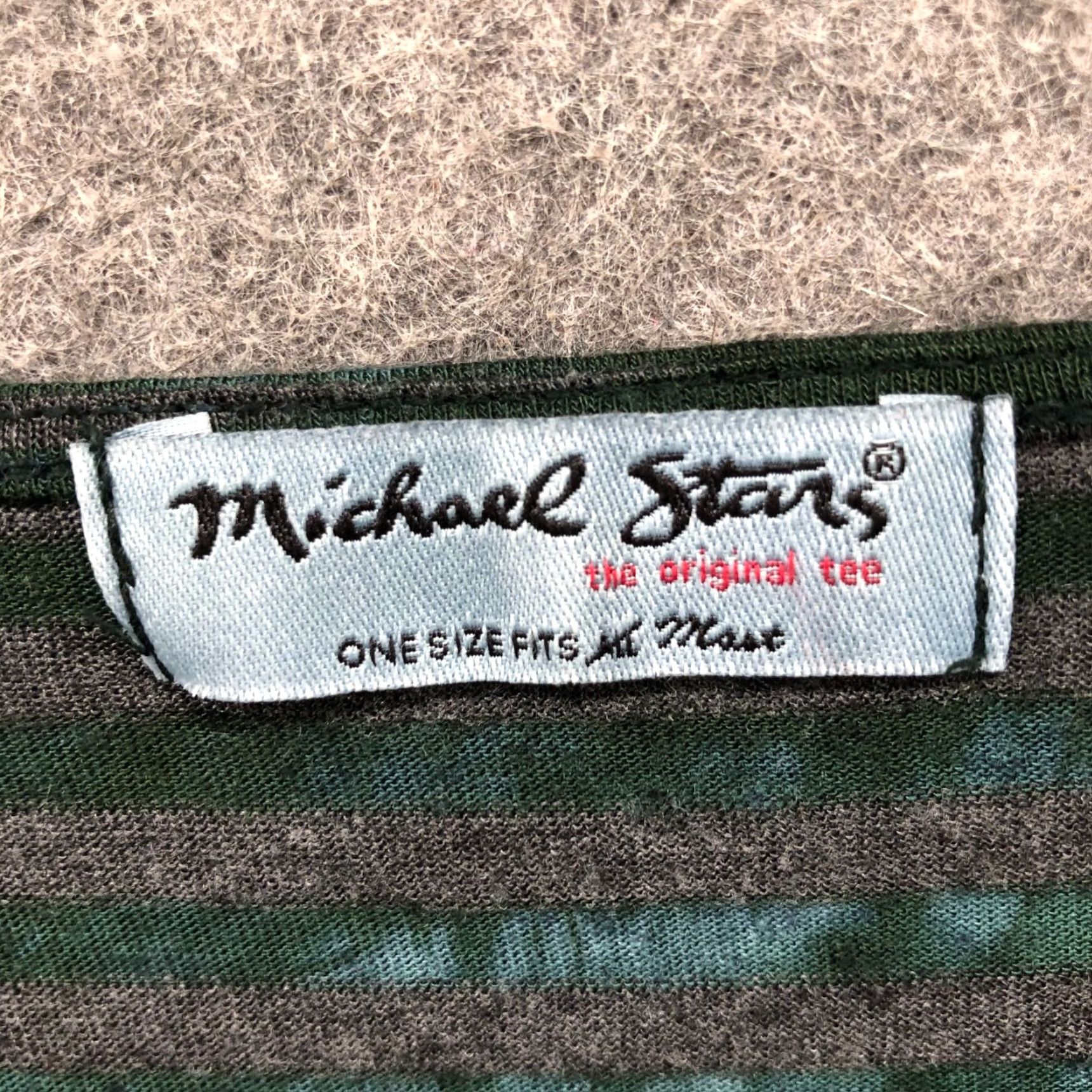 Michael Stars Michael Stars 3/4 Sleeve T Shirt Womens One Size Green Striped Cowl Neck Pima Size ONE SIZE - 5 Thumbnail