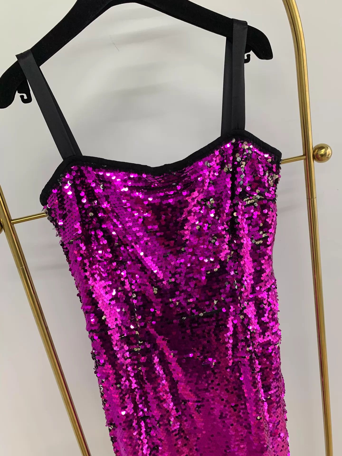 Dolce & Gabbana Dolce&Gabbana Pink Purple Sequin Cami Dress 42 New Size M / US 6-8 / IT 42-44 - 2 Thumbnail