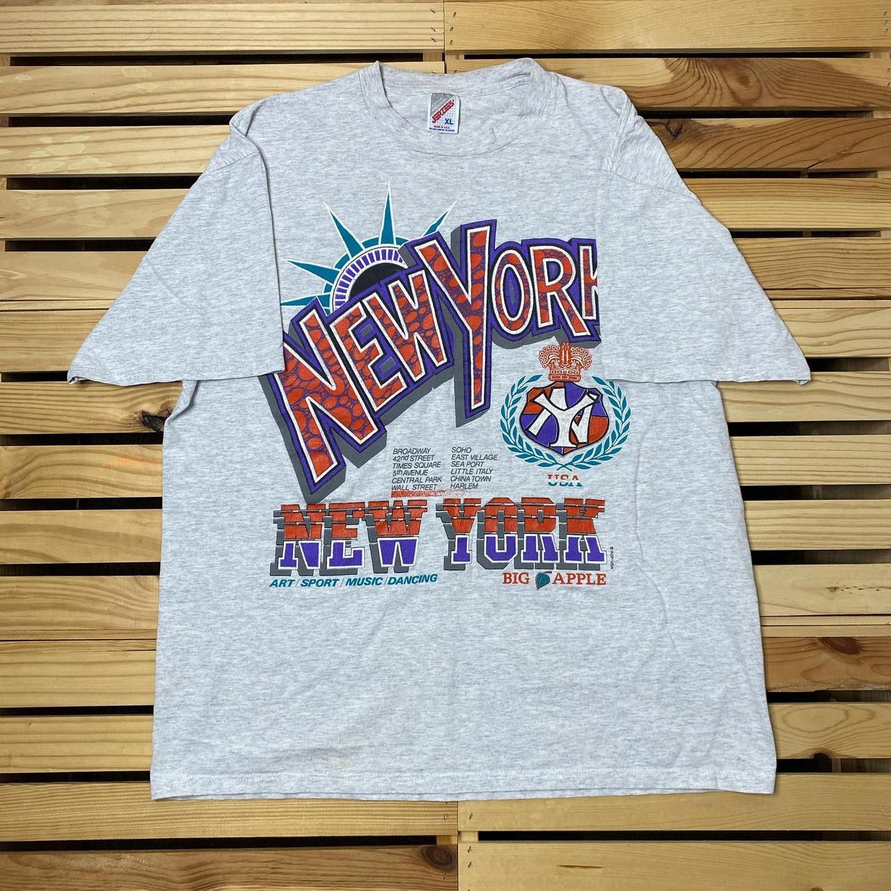 Jerzees Vintage NYC New York Gray Destination Tee Size XL Size US XL / EU 56 / 4 - 1 Thumbnail