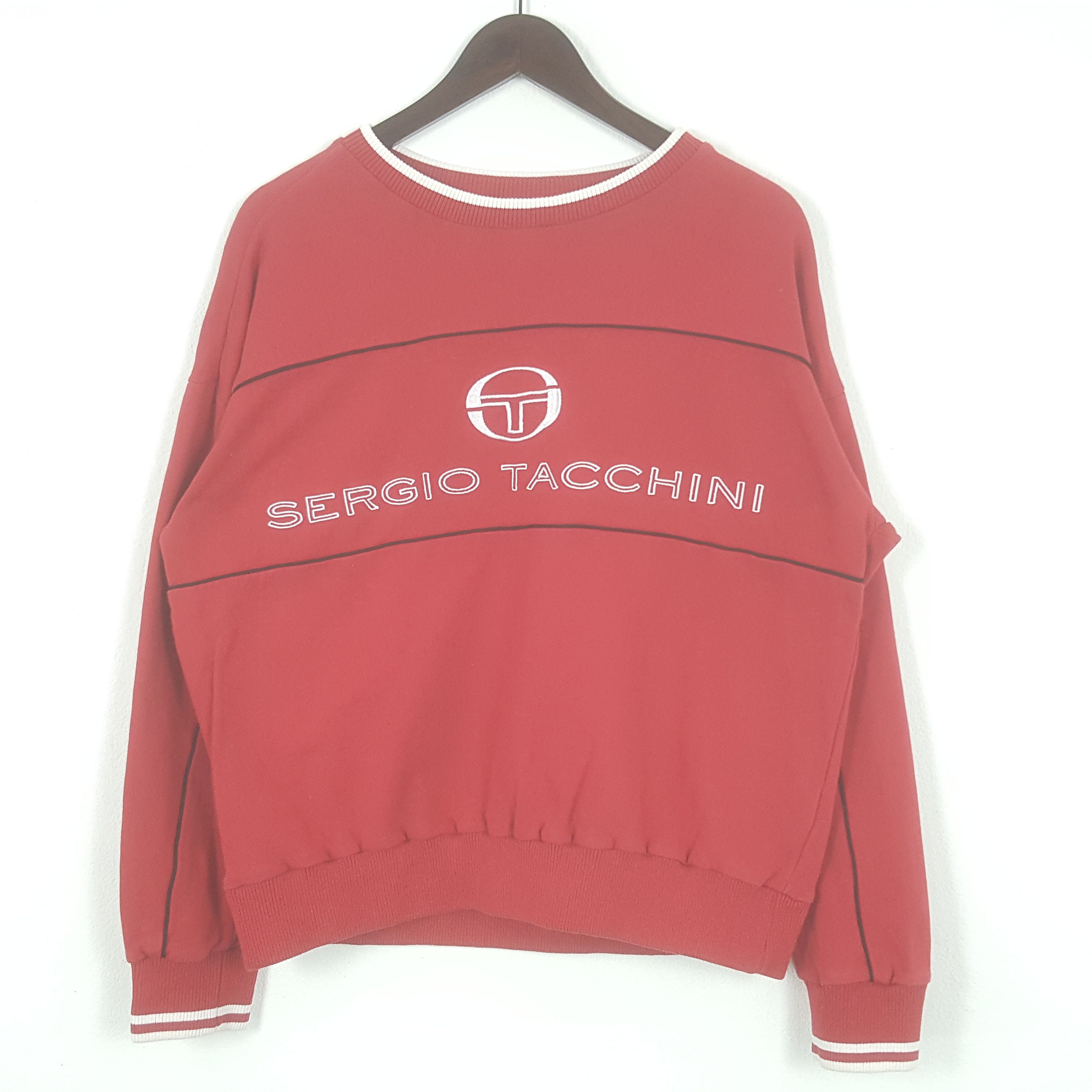 Vintage Sergio Tacchini Spell Out Embroidery Sweatshirt