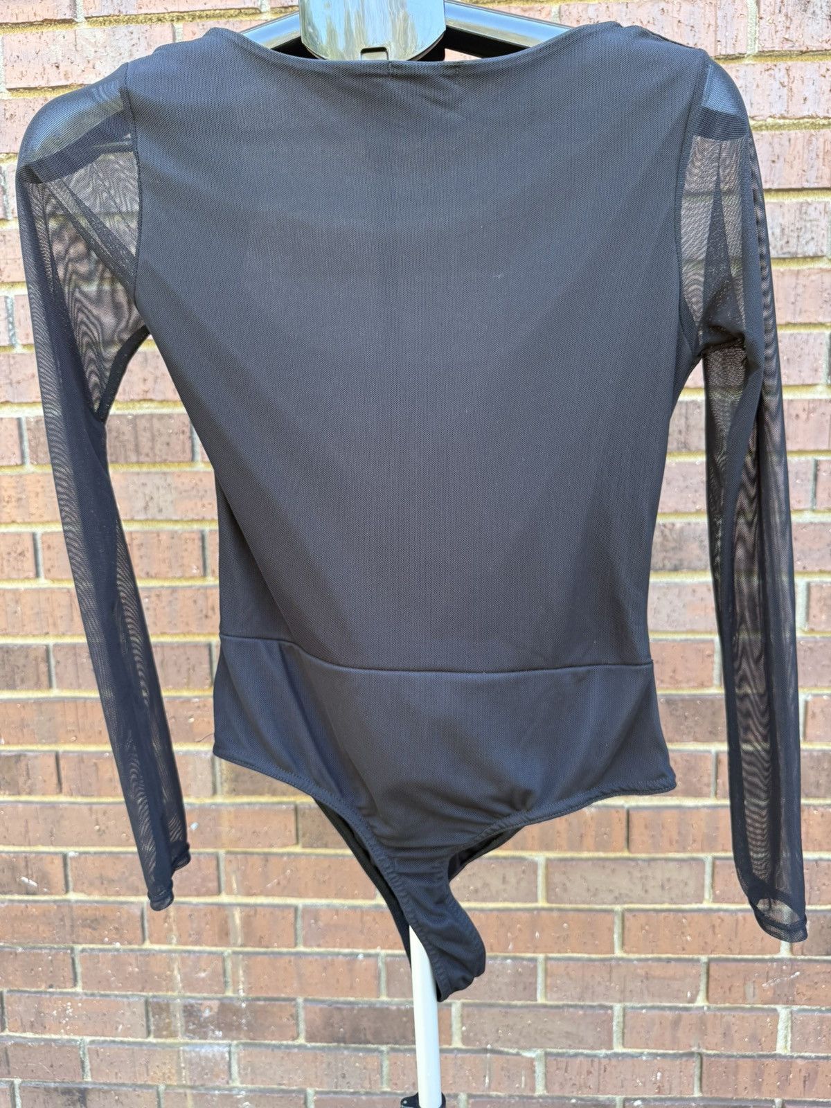 PrettyLittleThing Pretty Little Thing Sexy Black Sheer Bodysuit Long Sleeve Size M / US 6-8 / IT 42-44 - 8 Thumbnail