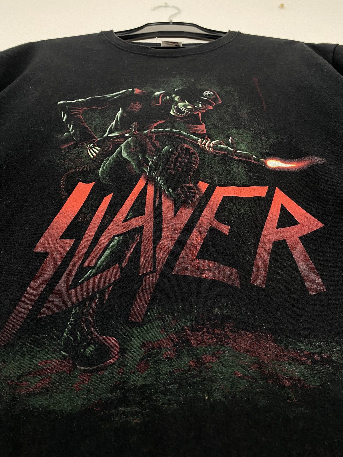 Band Tees × Slayer × Vintage Slayer tour tee 2007 skull soldier y2k alternative opium Size US L / EU 52-54 / 3 - 5 Thumbnail