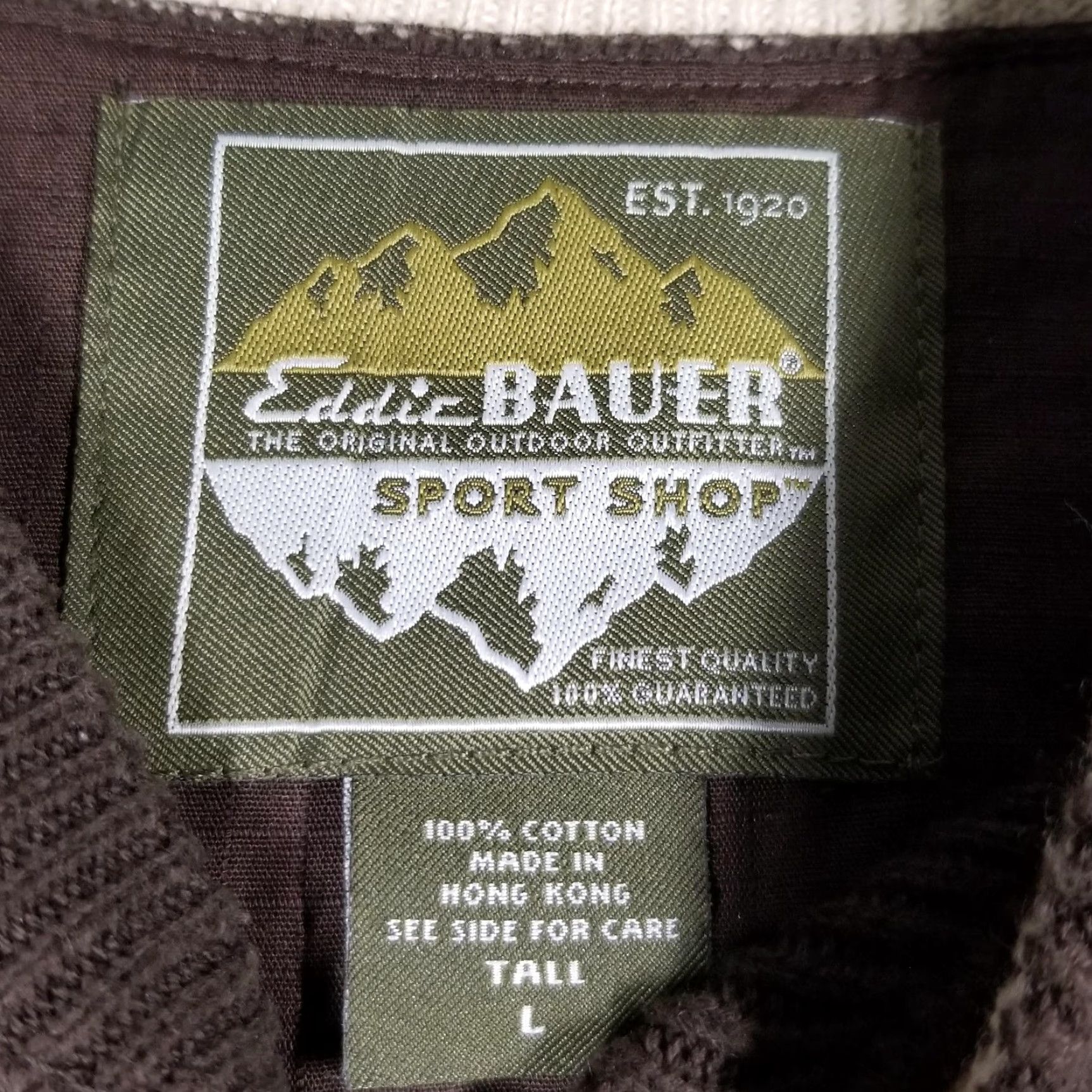 Eddie Bauer VINTAGE Eddie Bauer Sweater Henley Mens Tall Large Brown Utility Pocket Size US L / EU 52-54 / 3 - 3 Thumbnail