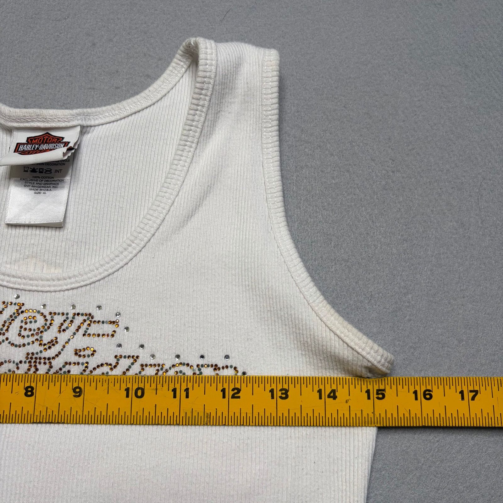 Harley Davidson Harley Davidson Women XL White Ribbed Tank Top Abilene Texas Size XL / US 12-14 / IT 48-50 - 5 Thumbnail