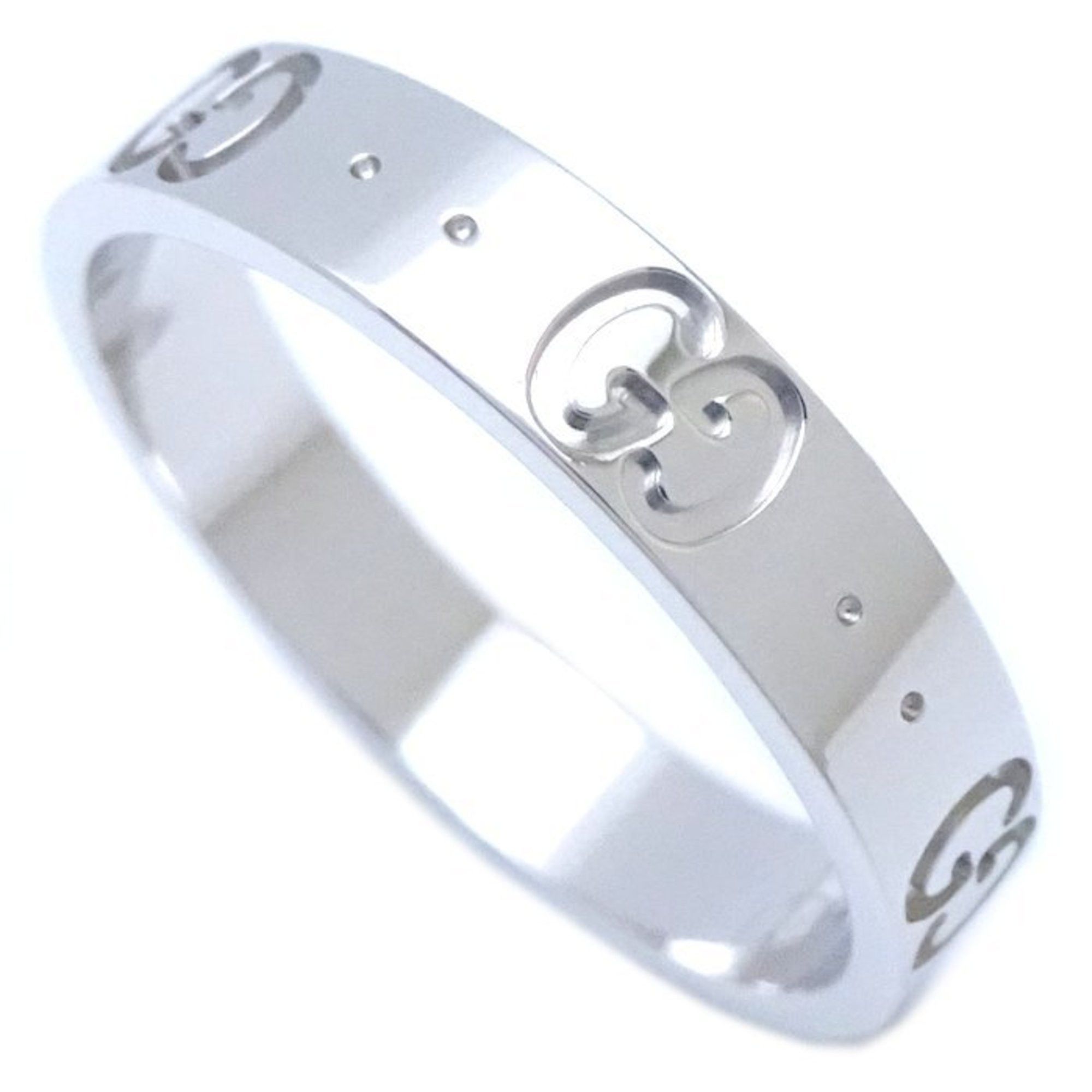 image of Gucci Icon Ring 17 K18Wg White Gold 291699, Women's