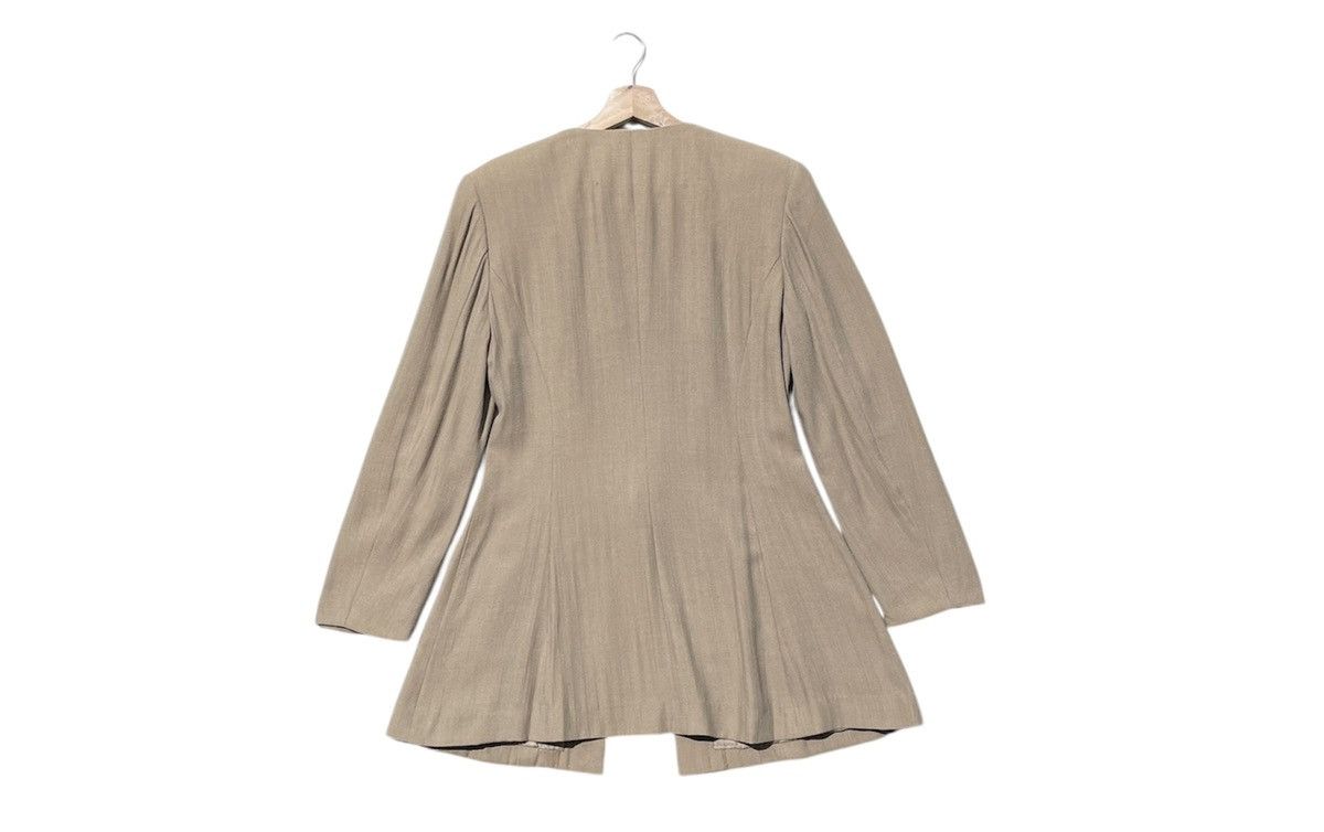 Japanese Brand RARE🔥 Dominique Dumas Paris Beige Jacket with Lace Up Detail Size M / US 6-8 / IT 42-44 - 2 Thumbnail