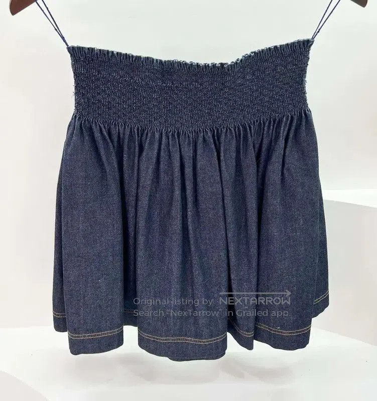 Fendi Fendi Blue Cotton Frill Women's Skirt . Size 23" - 2 Thumbnail