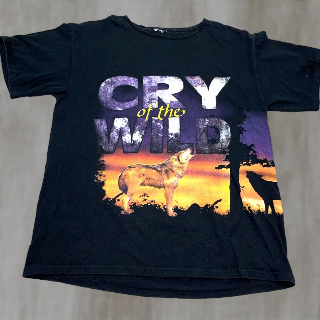 Vintage VINTAGE Nature Shirt Men Large Black Tee All Over Wrap Around 90s Cry Of Wild Size US L / EU 52-54 / 3 - 1 Thumbnail