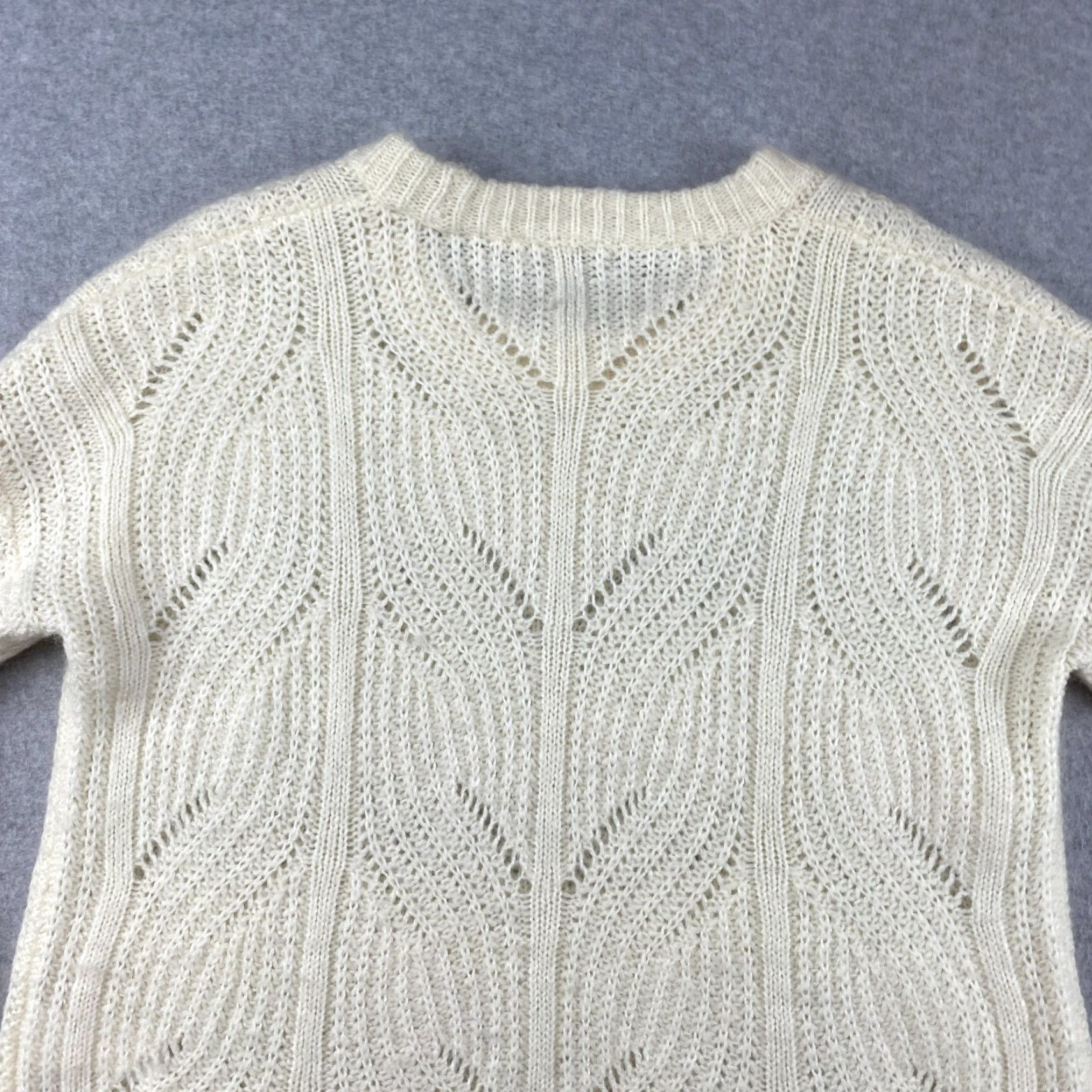 Madewell Madewell Charley Sweater Womens M Cream Pullover Cable Knit Size M / US 6-8 / IT 42-44 - 5 Thumbnail