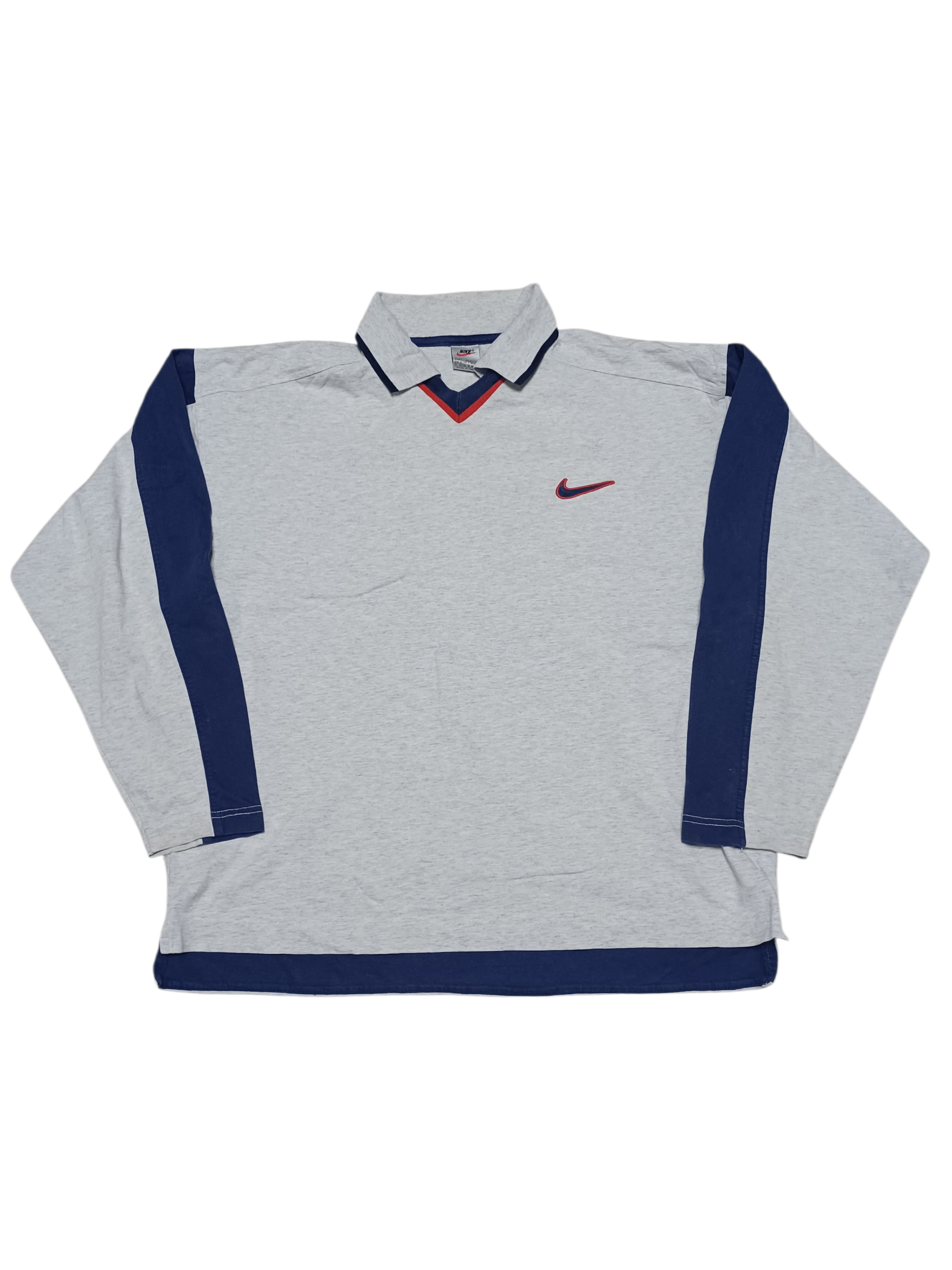Nike NIKE VINTAGE 90S V-NECK SWOOSH SWEATSHIRT Size US L / EU 52-54 / 3 - 1 Thumbnail