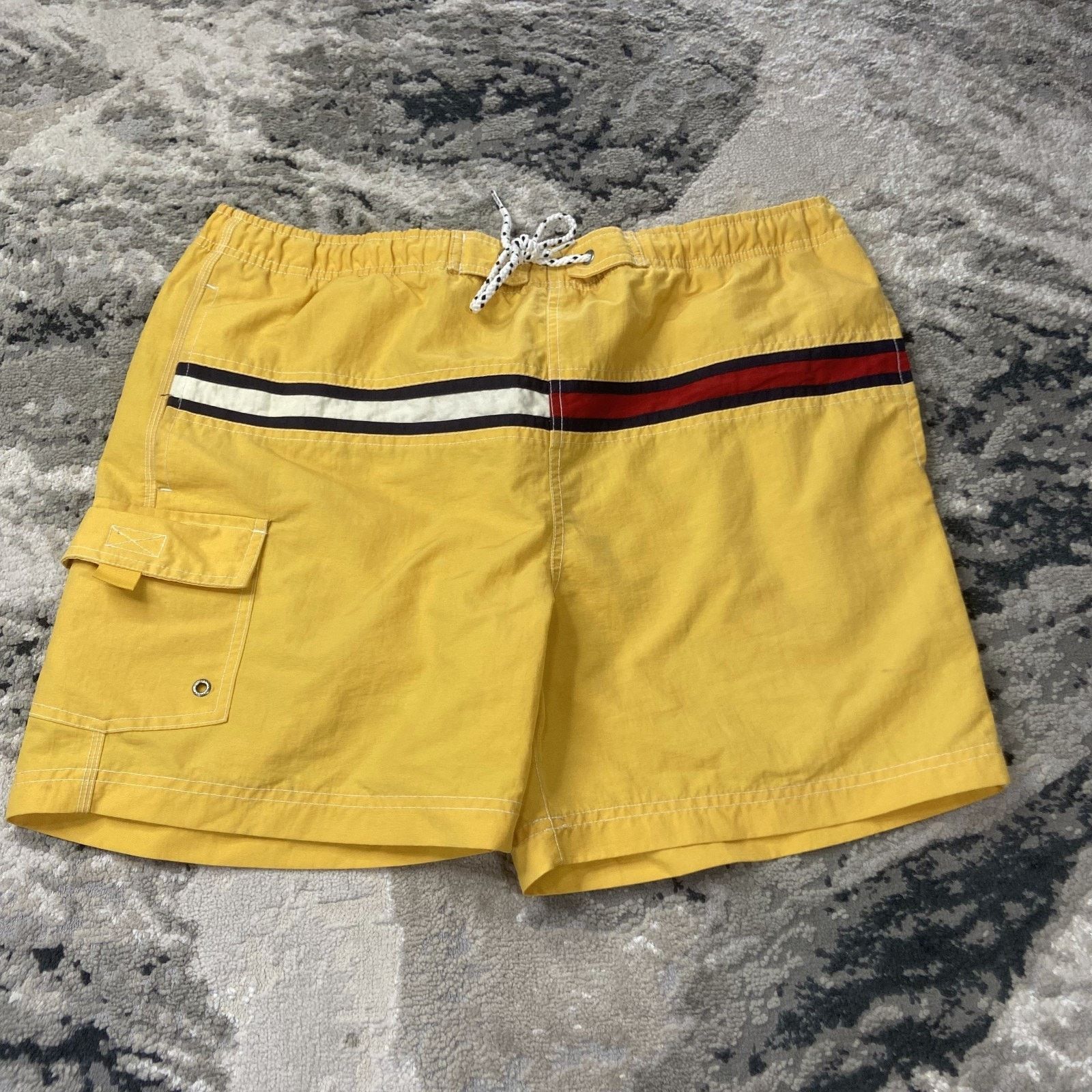 Tommy Hilfiger Tommy Hilfiger Swim Trunks Board Shorts Womens Large Yellow Size ONE SIZE - 1 Thumbnail