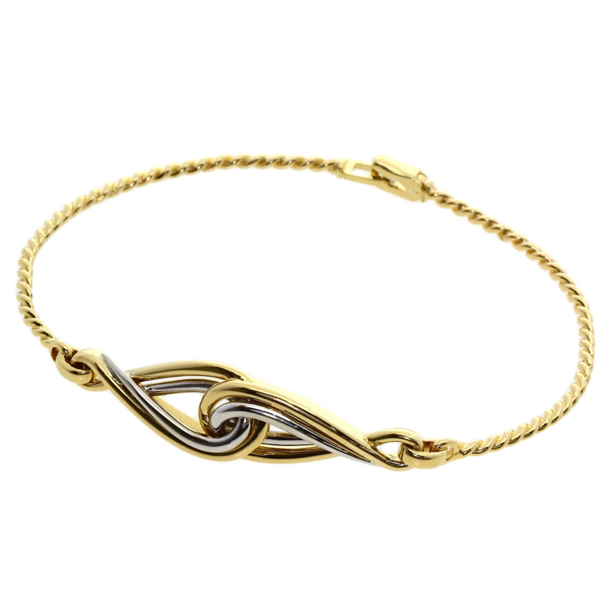 Dior Christian Dior Twist Motif Bracelet, 18K Yellow Gold/18KWG, Women's. Size ONE SIZE - 1 Thumbnail