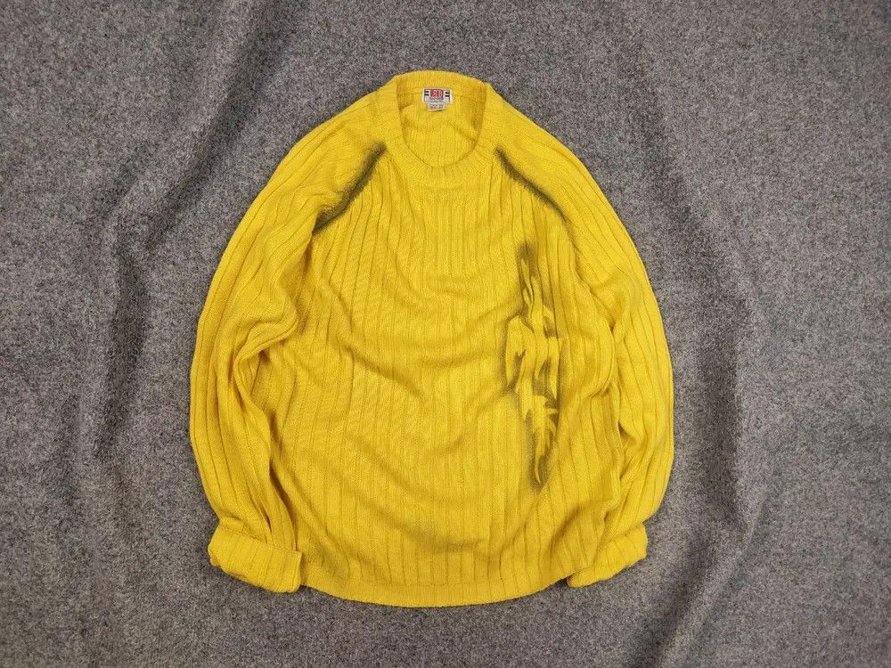 If Six Was Nine Vtg Y2K Hysteric Glamour Style Opium Yellow ribbed sweater Size US M / EU 48-50 / 2 - 1 Thumbnail