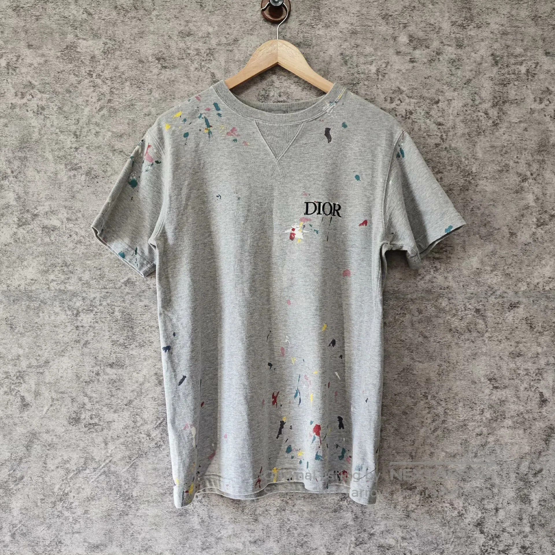Dior グレー Tシャツ スプラッシュプリント Dior DIOR Paint Splatter T-Shirt | Grailed