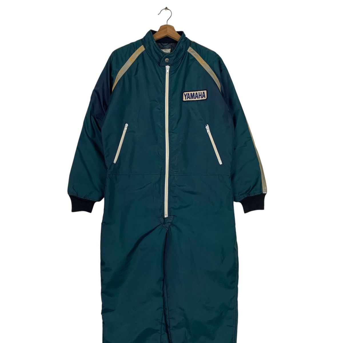 Japanese Brand Vintage YAMAHA Green Coveralls Jumpsuits #1925-C84 Size US 38 / EU 54 - 3 Thumbnail