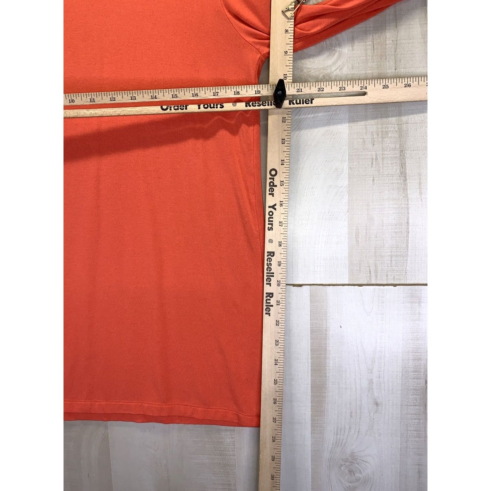 Bcbgmaxazria BCBG MAXAZRIA Womens T-Shirt Short Sleeve Oversized Top Small-10305 Orange - Note: Original: Long Sleeve; ensure constraint: use only original words. Size S / US 4 / IT 40 - 7 Thumbnail