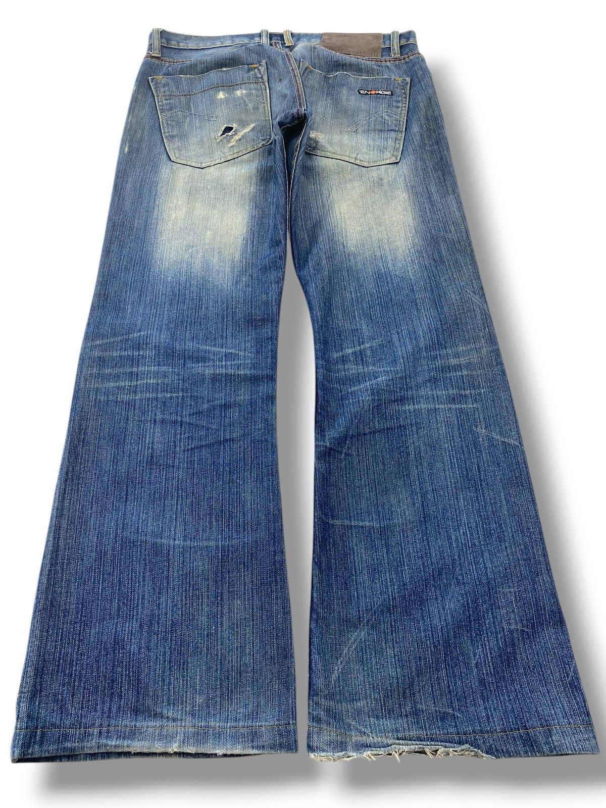 Energie Energie Faded Wash Distressed Style Boot Cut Jeans Size US 34 / EU 50 - 3 Thumbnail