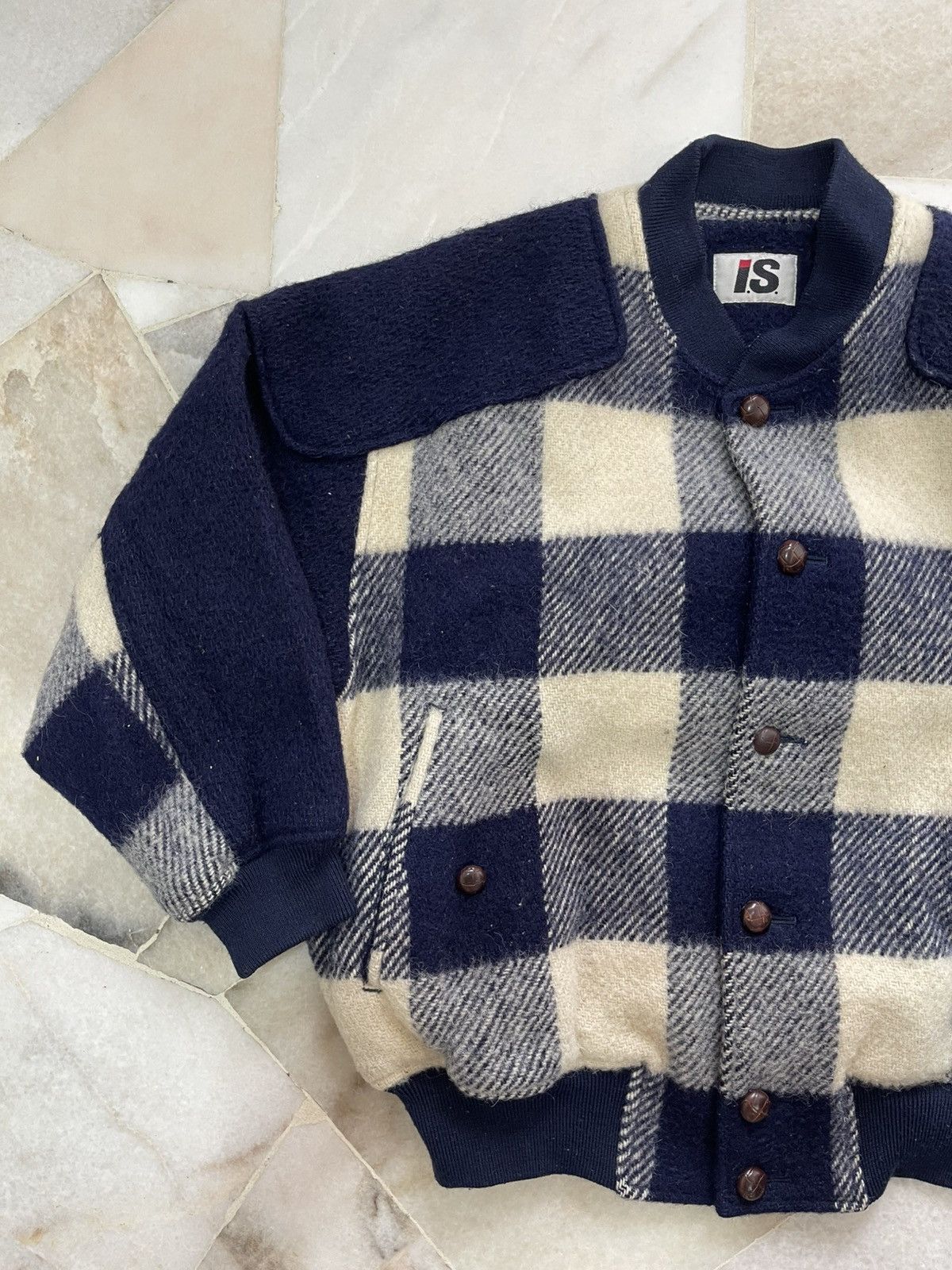 Issey Miyake 80s Issey Miyake Plaid Wool Jacket Size US L / EU 52-54 / 3 - 7 Thumbnail