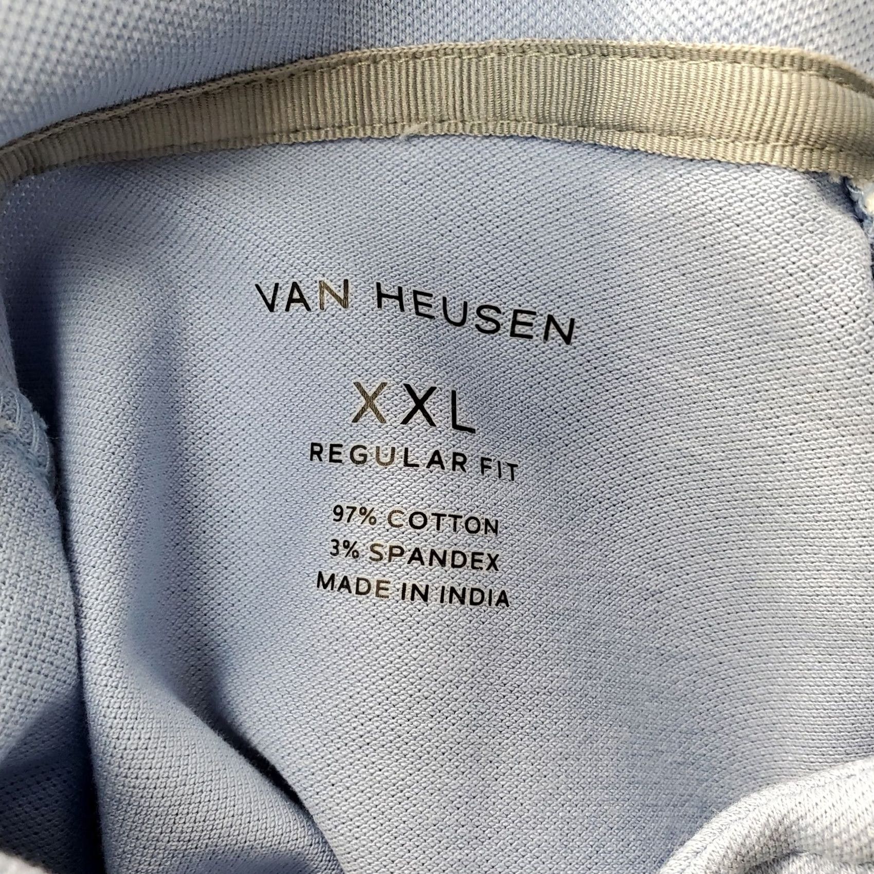 Van Heusen Van Heusen Activewear Shirt Mens 2XL Blue Cotton Regular Fit Stretch 1/4 Zip Size US XXL / EU 58 / 5 - 8 Thumbnail