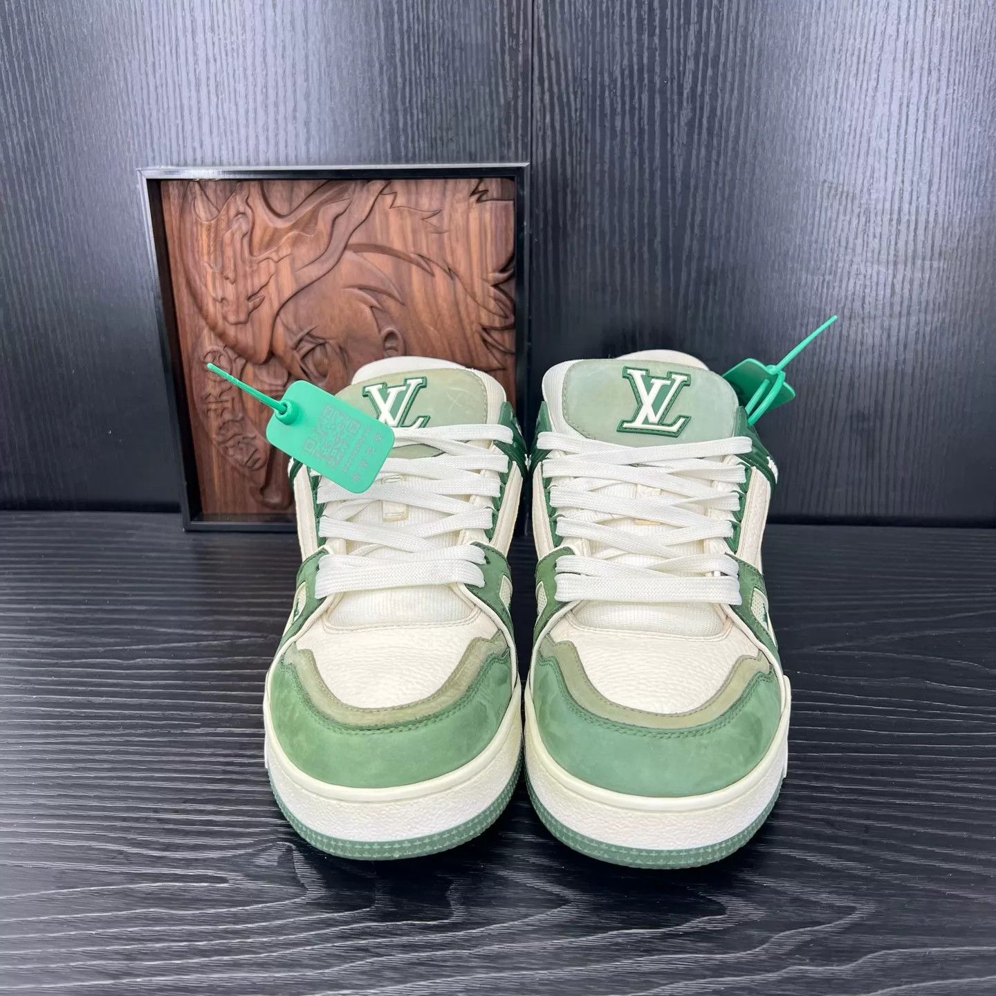 Louis Vuitton LV Trainer Matcha Green 8/42 LikeNew Original Box Size US 9 / EU 42 - 6 Thumbnail